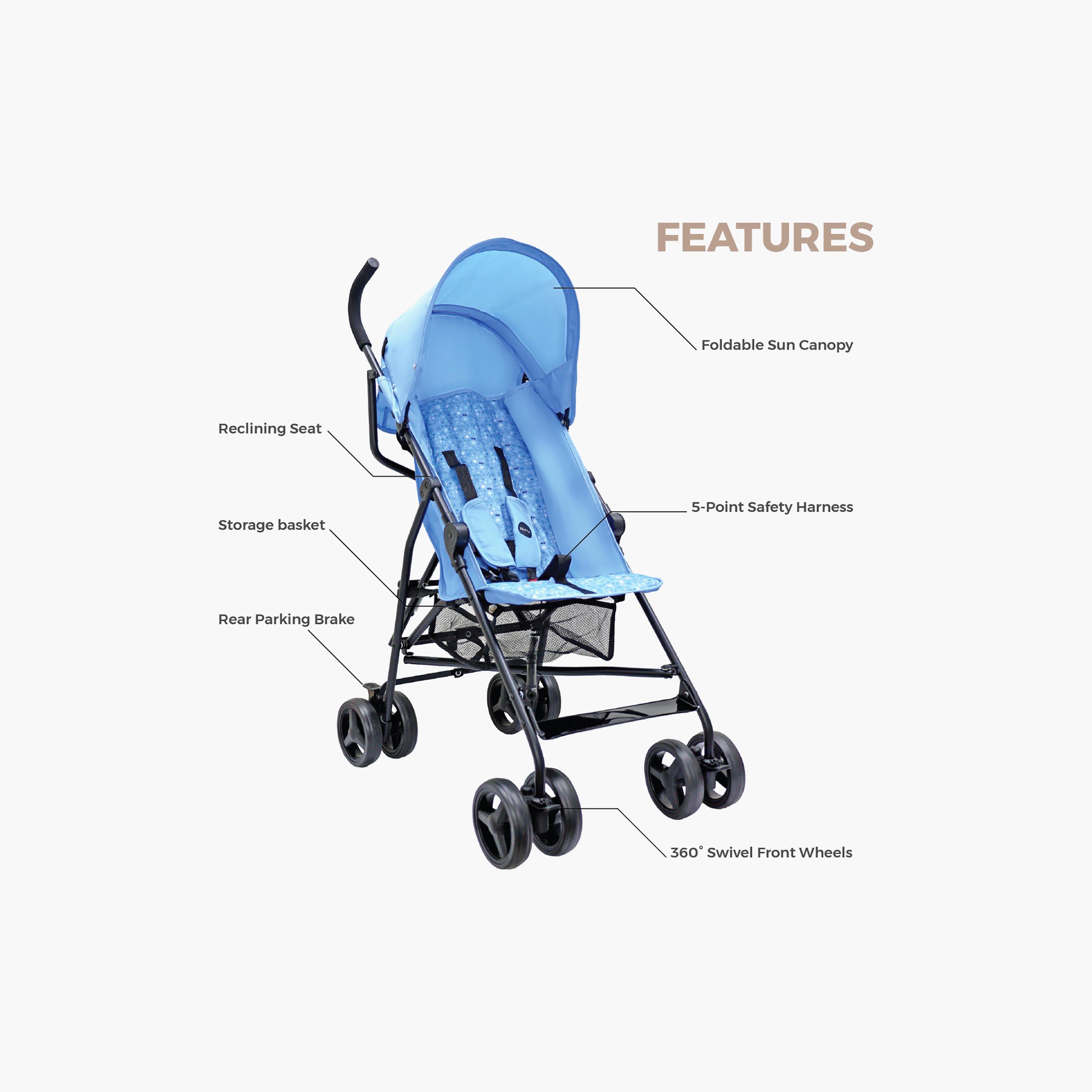 Nurtur Easy Foldable Canopy Leo Travel Lightweight Stroller Pro-baby-gear-strollersandprams-strollers-image-23