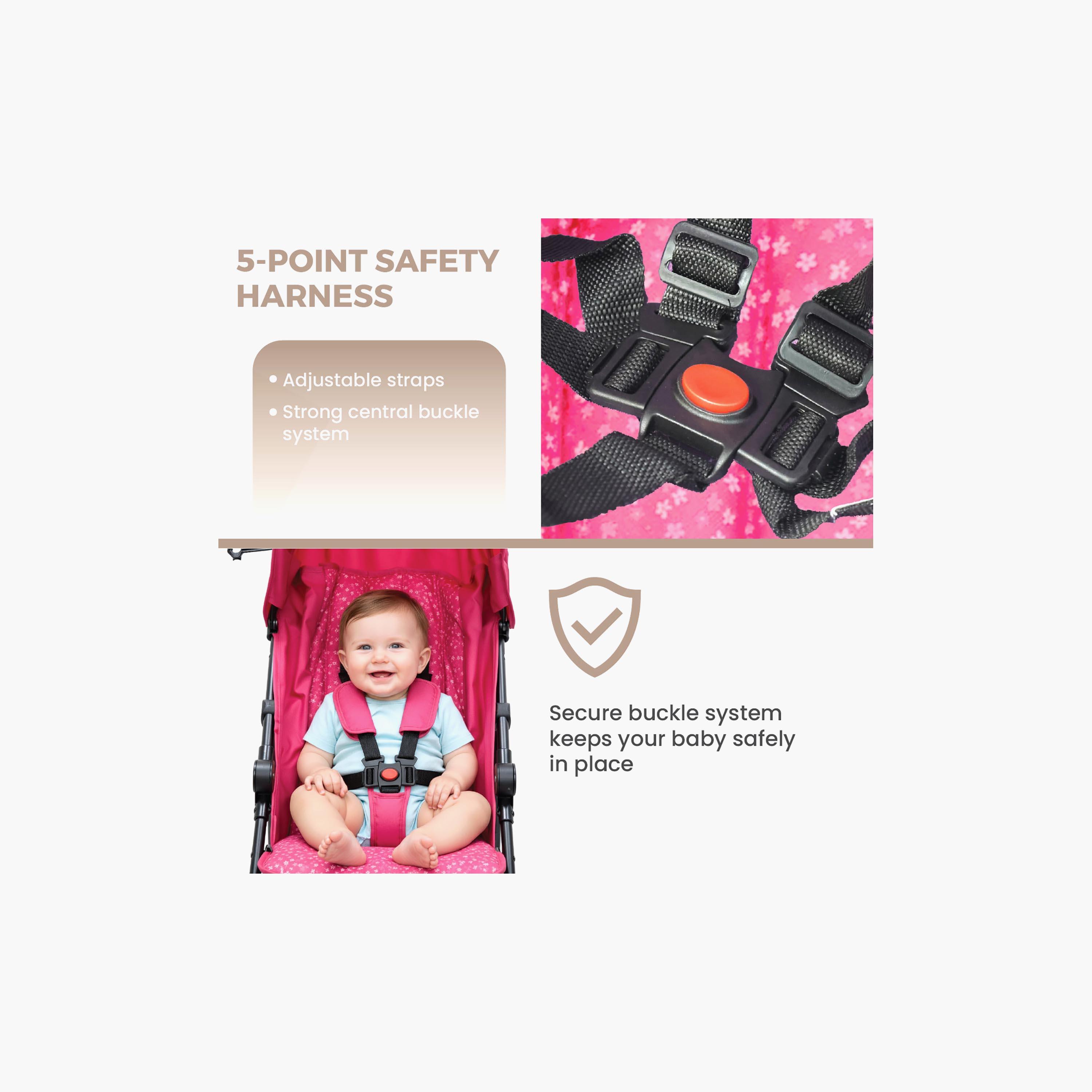 Nurtur Easy Foldable Canopy Leo Travel Lightweight Stroller Pro-baby-gear-strollersandprams-strollers-image-20
