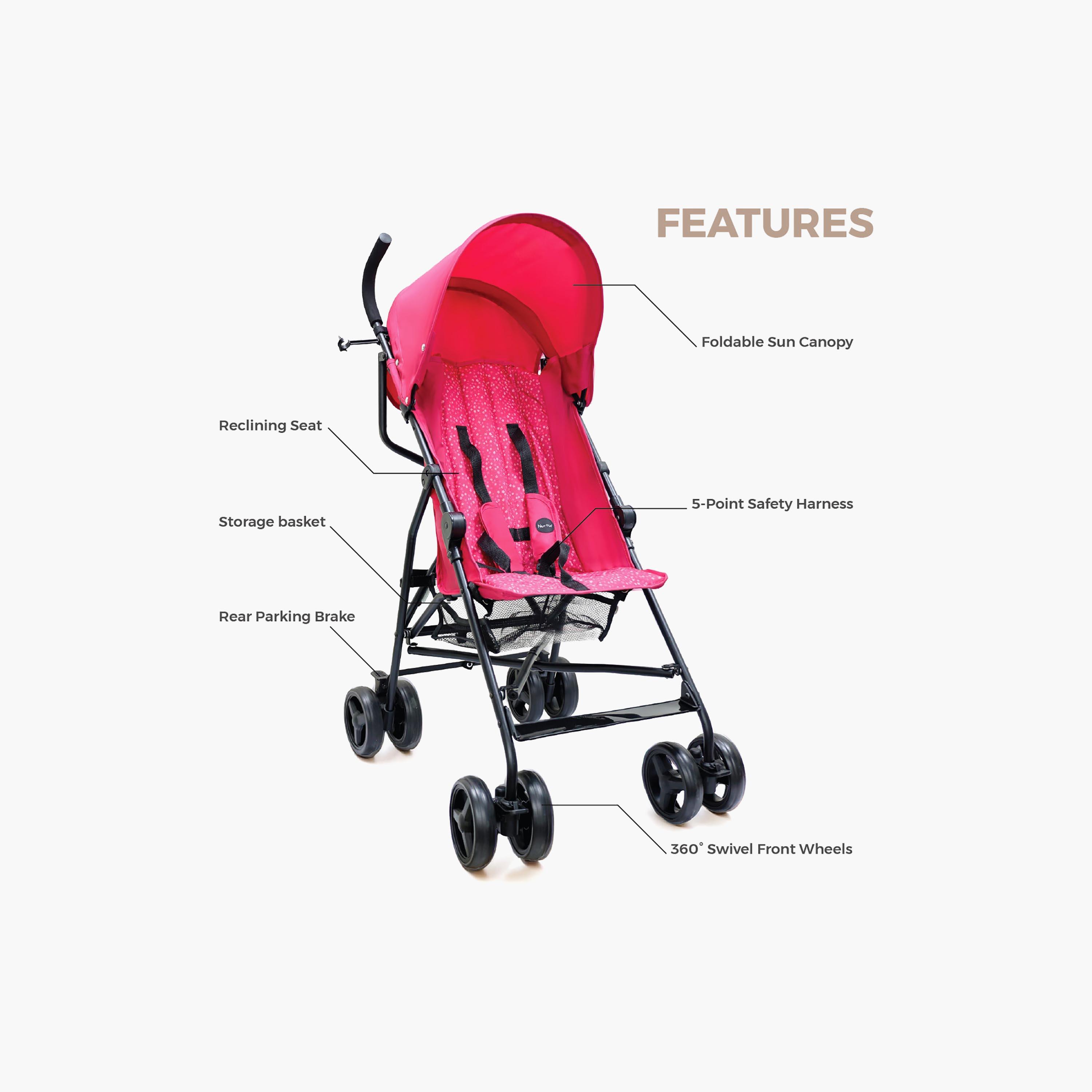 Nurtur Easy Foldable Canopy Leo Travel Lightweight Stroller Pro-baby-gear-strollersandprams-strollers-image-23