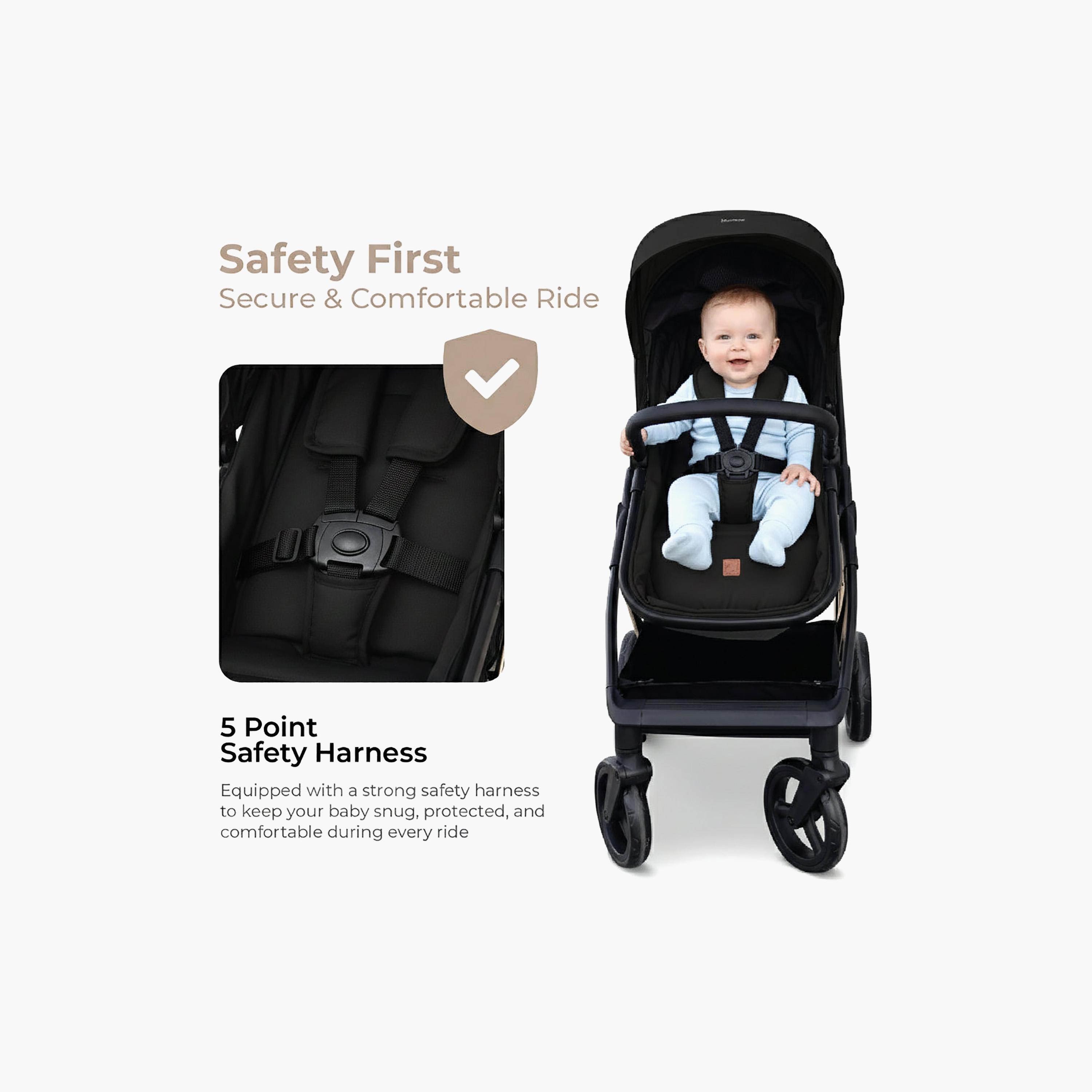 Nurtur 2-In-1 Foldable Pushchair Stroller-baby-gear-strollersandprams-strollers-image-3