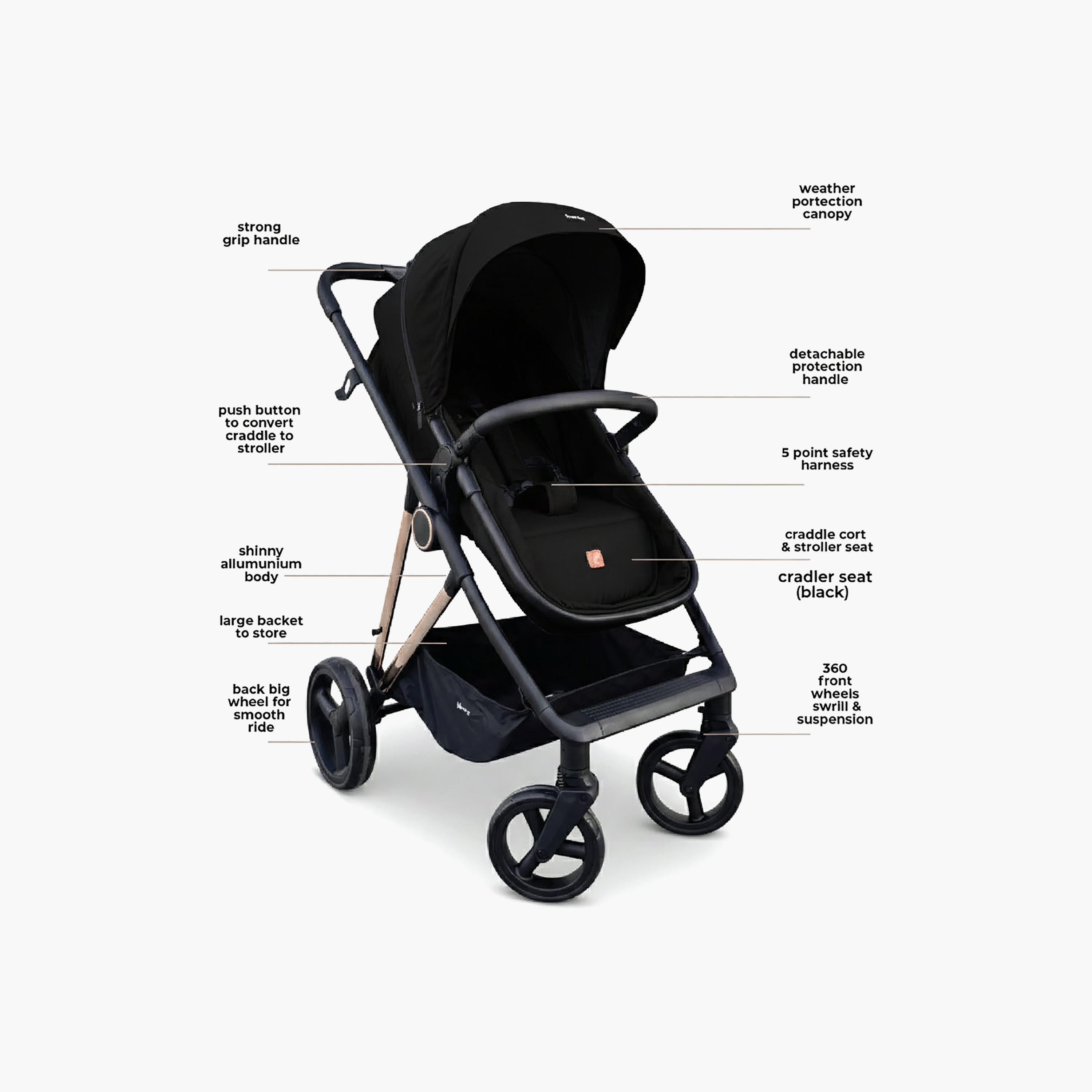 Nurtur 2-In-1 Foldable Pushchair Stroller-baby-gear-strollersandprams-strollers-image-5