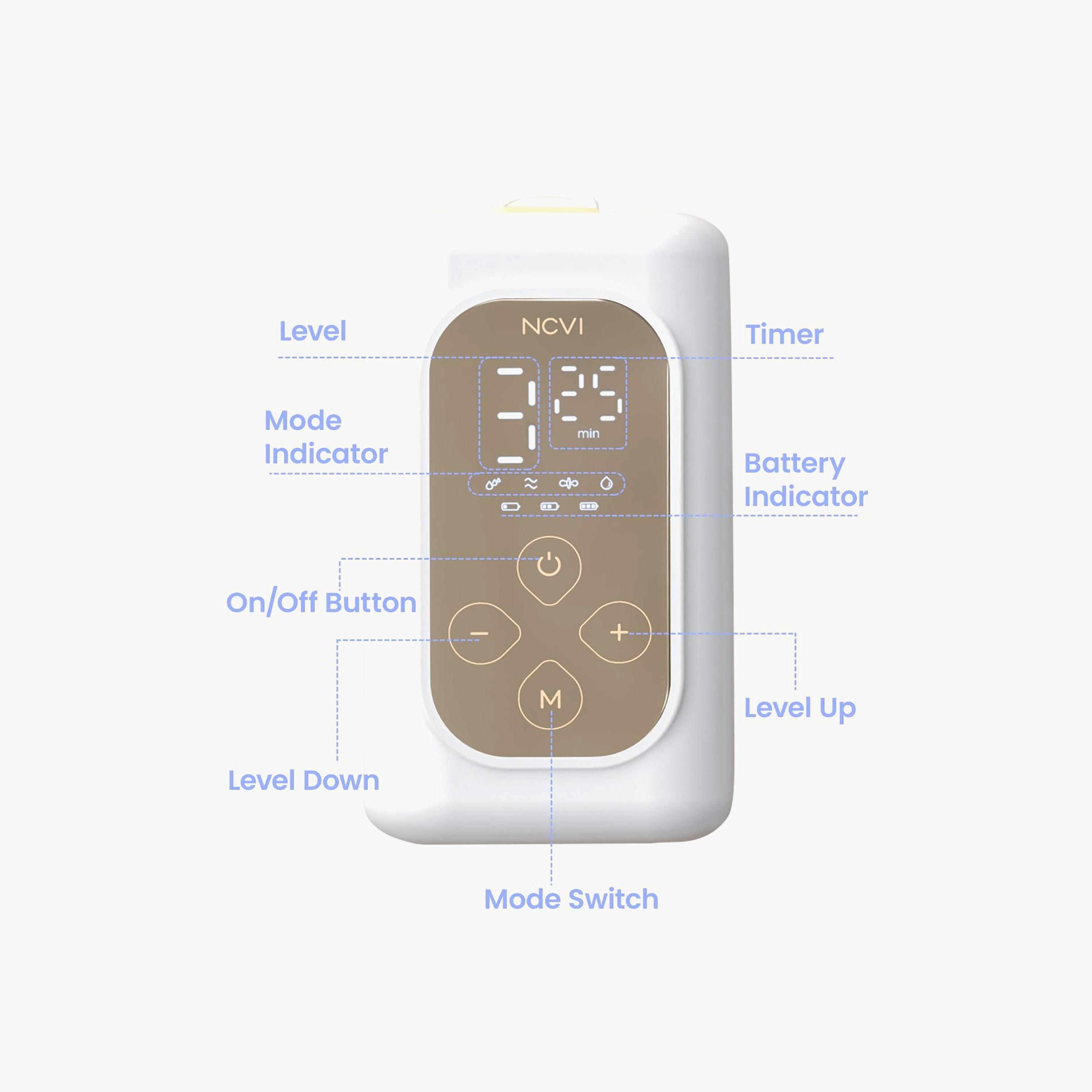 NCVI Ultra-Light Wearable Hands-Free Electric Breast Pump-baby-feeding-breastfeedingandcare-image-2