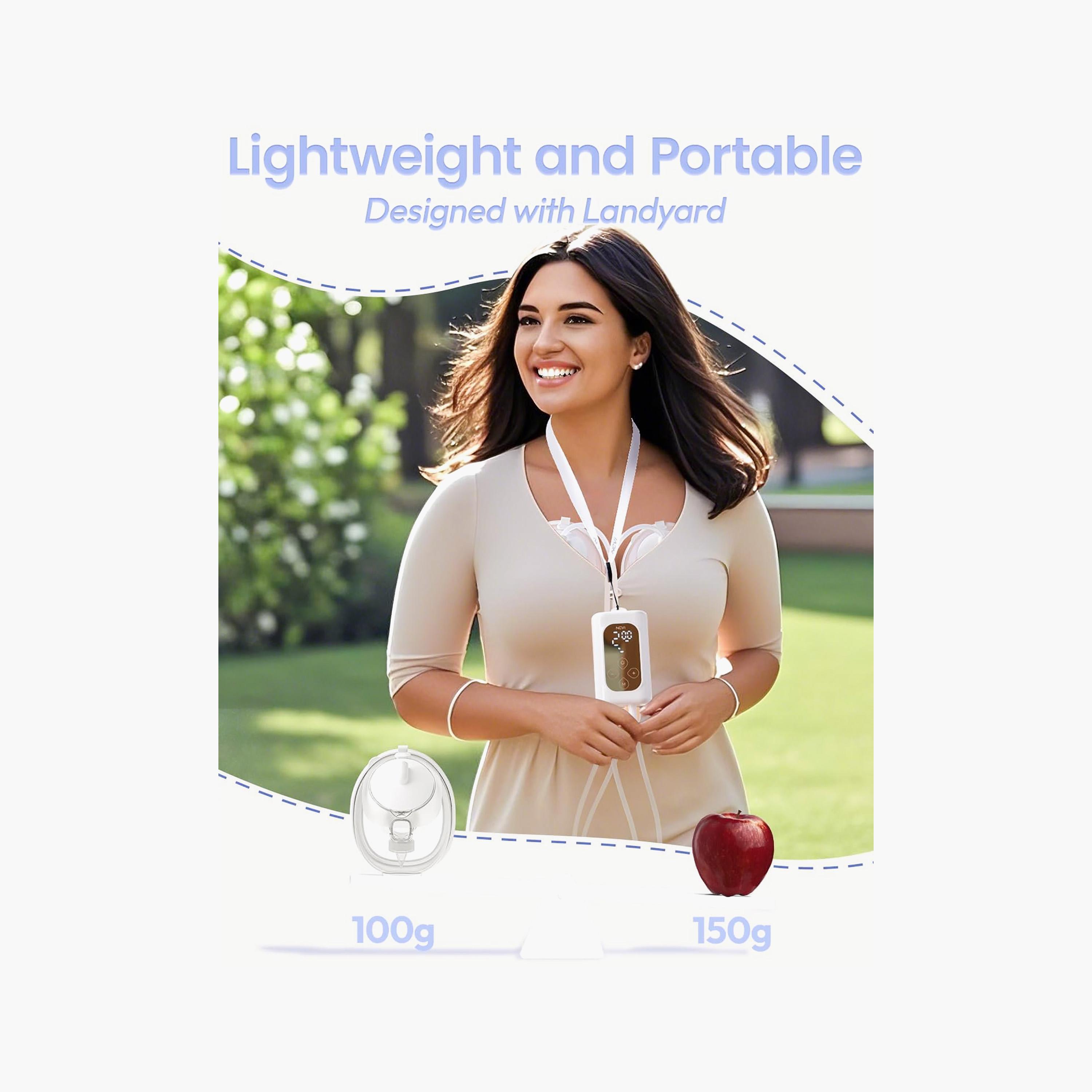 NCVI Ultra-Light Wearable Hands-Free Electric Breast Pump-baby-feeding-breastfeedingandcare-image-8