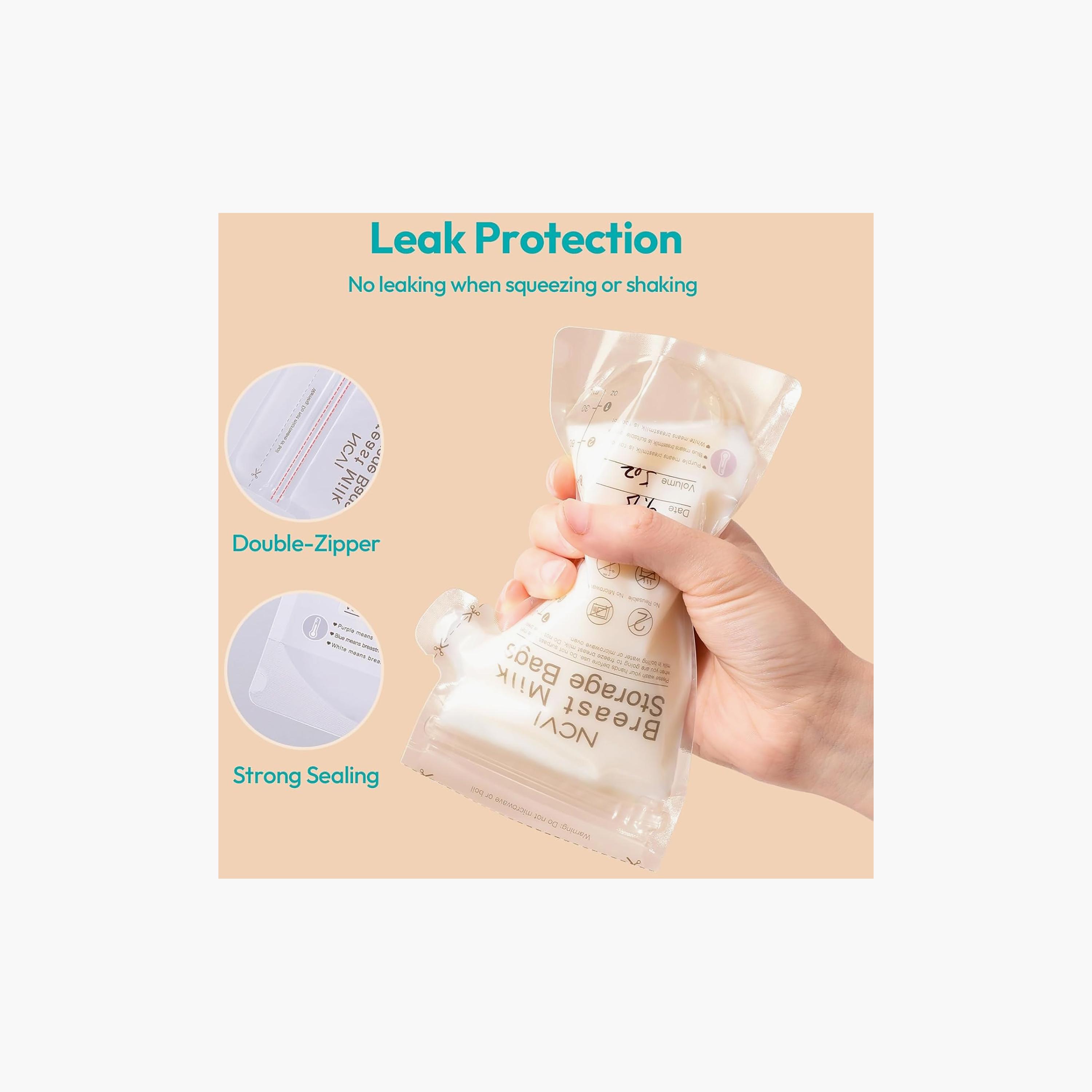 طقم أكياس تخزين حليب الأم خالية من BPA سهلة الصب مكون من 180 قطعة من ان سي في آي-baby-feeding-accessories-image-4