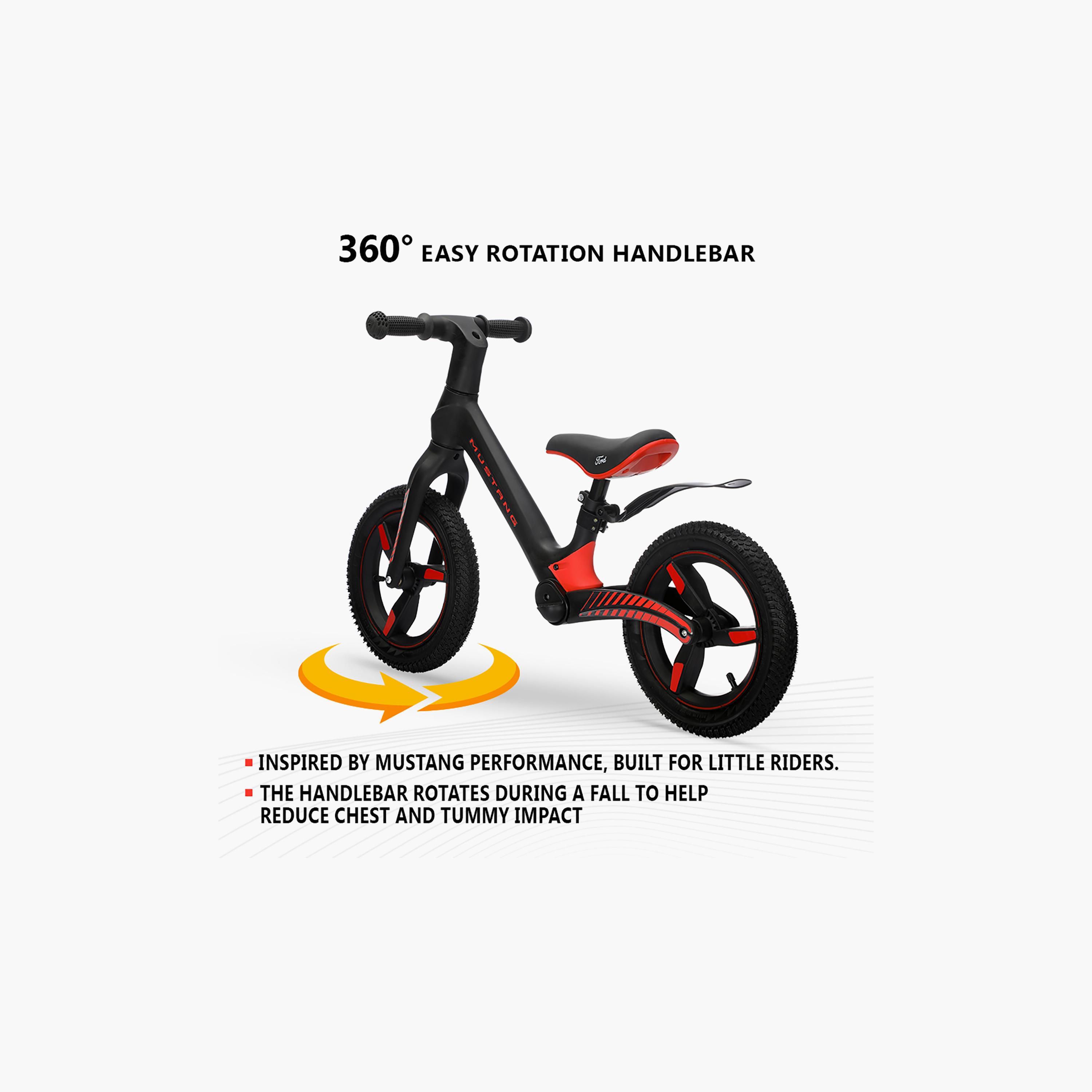 دراجة فورد موستانج "زومر" بمقعد قابل للتعديل وإطارات هوائية - من 3-6 سنوات-toys-outdoor-bikesandrideons-bikes-image-3