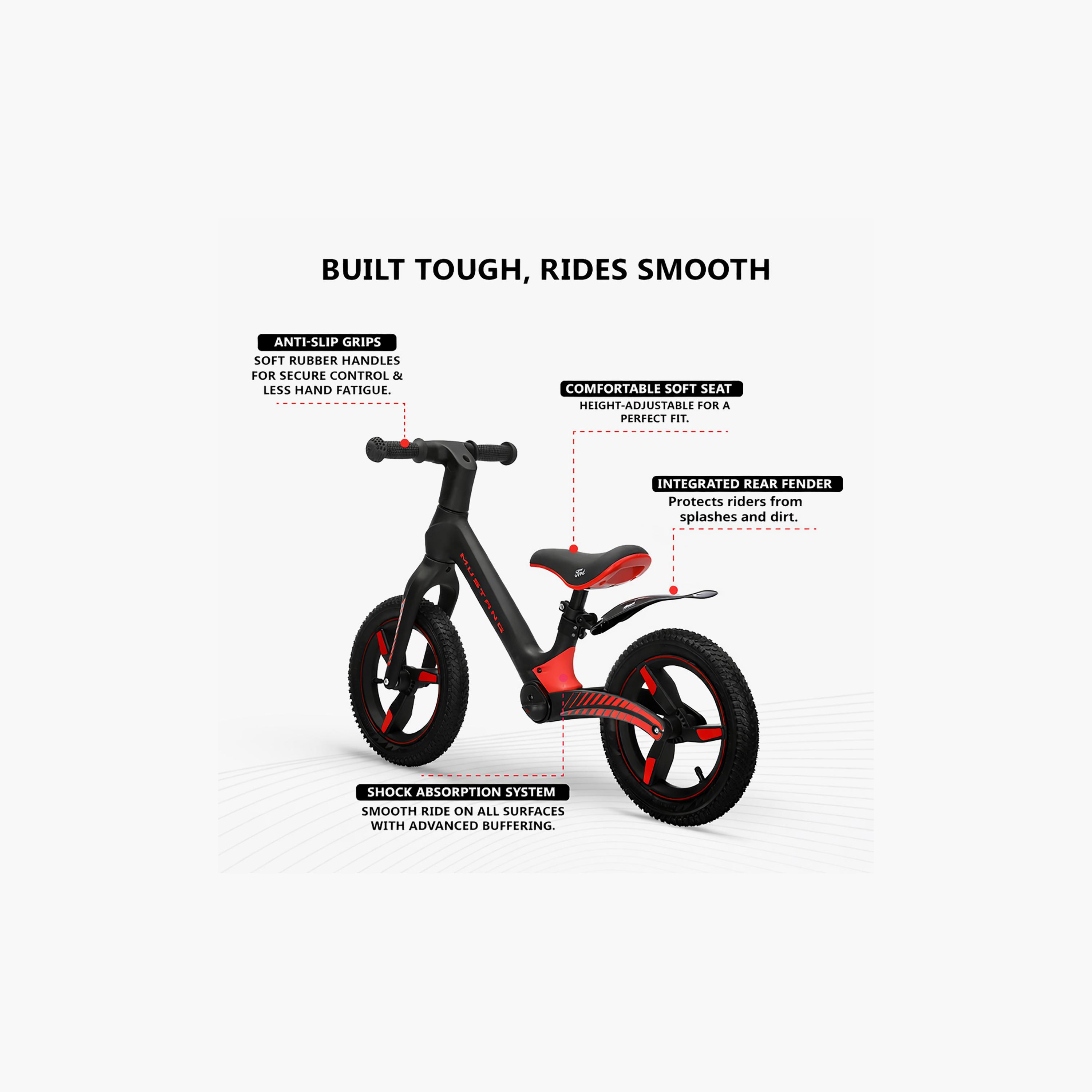 دراجة فورد موستانج "زومر" بمقعد قابل للتعديل وإطارات هوائية - من 3-6 سنوات-toys-outdoor-bikesandrideons-bikes-image-4