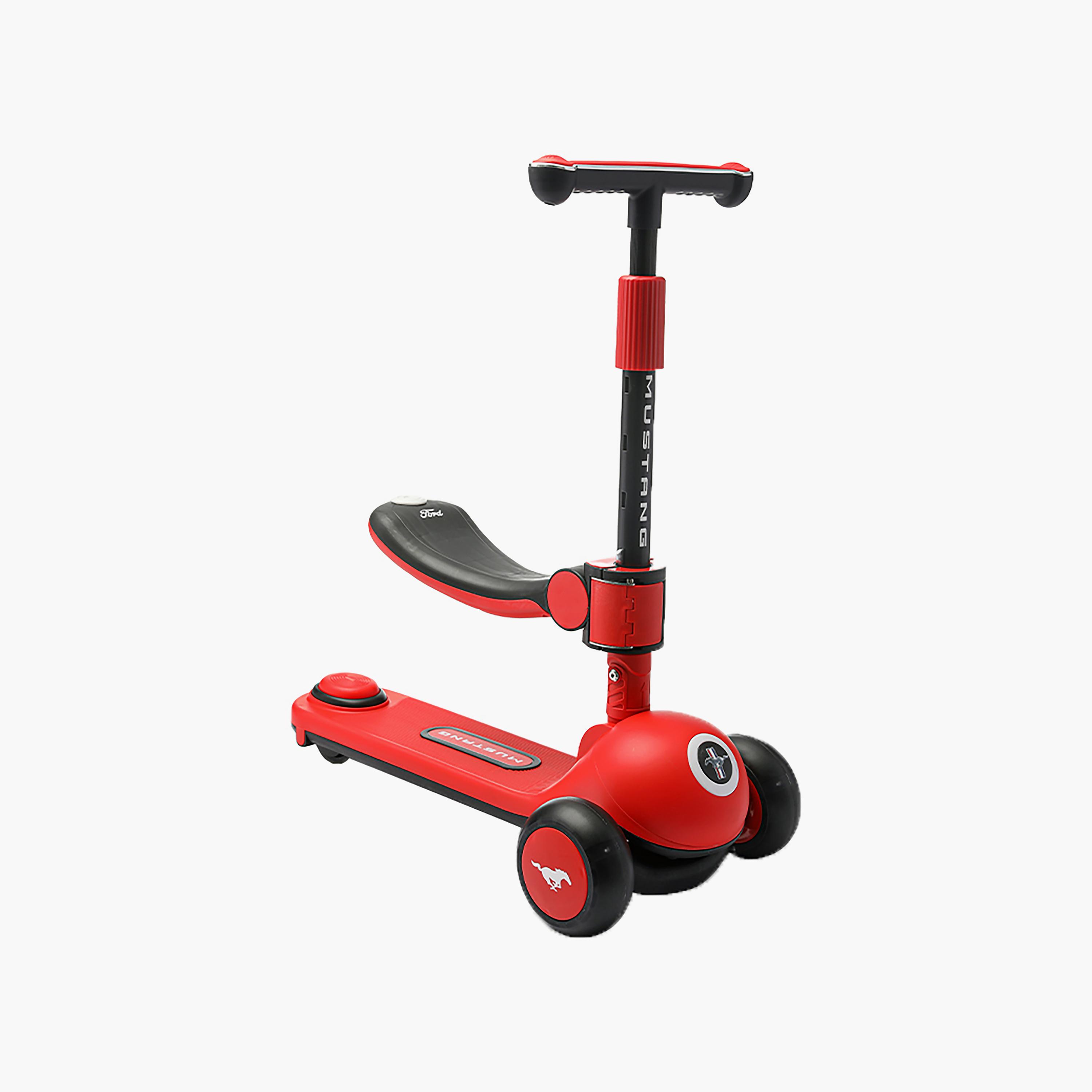 Ford Mustang Glider Scooter with Sit & Ride Seat & Adjustable Height - 3-7 Years-toys-outdoor-scooters-image-1