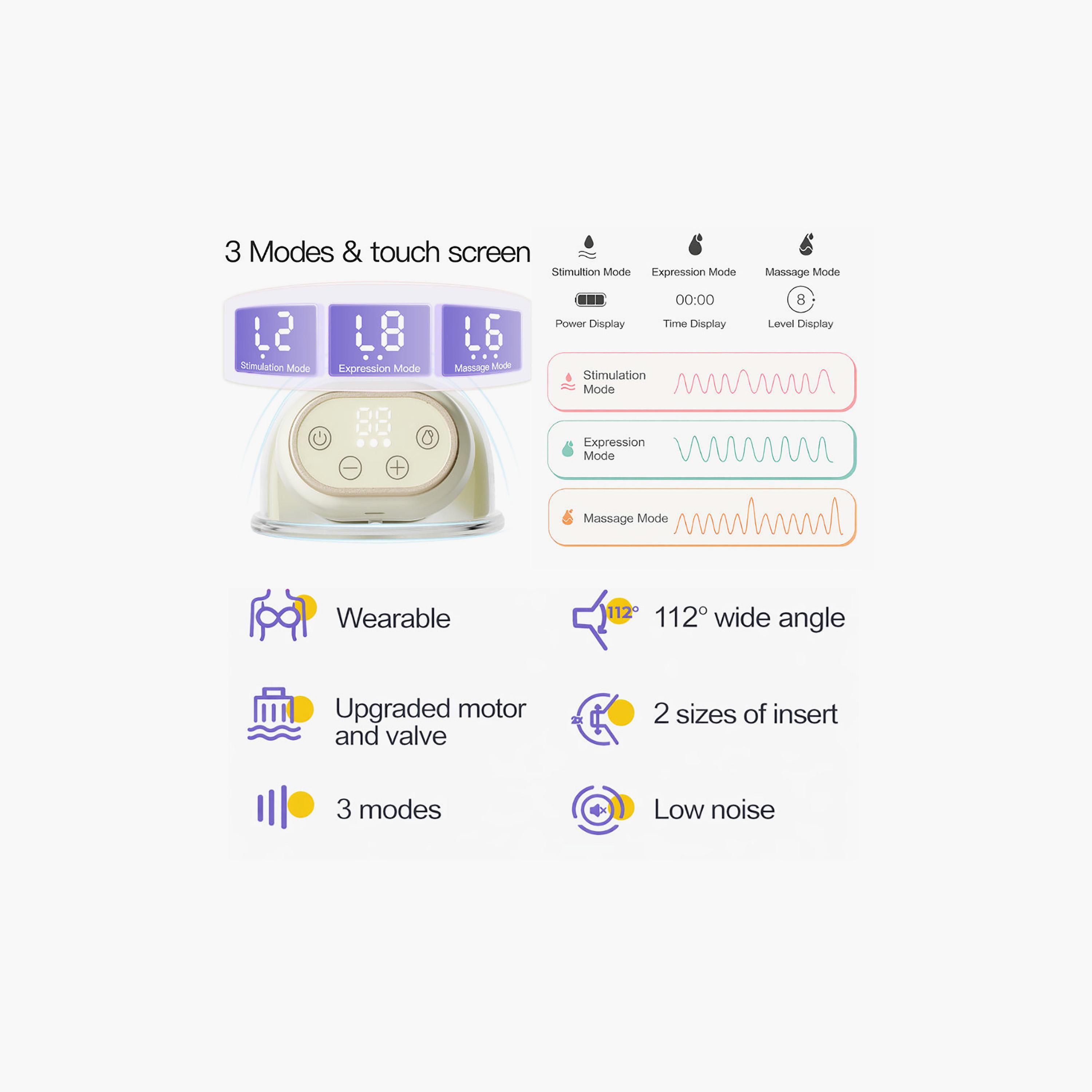 Phanpy E-Joy S2 Hands-Free Wearable Electric Breast Pump - 210 ml-baby-feeding-breastfeedingandcare-image-5