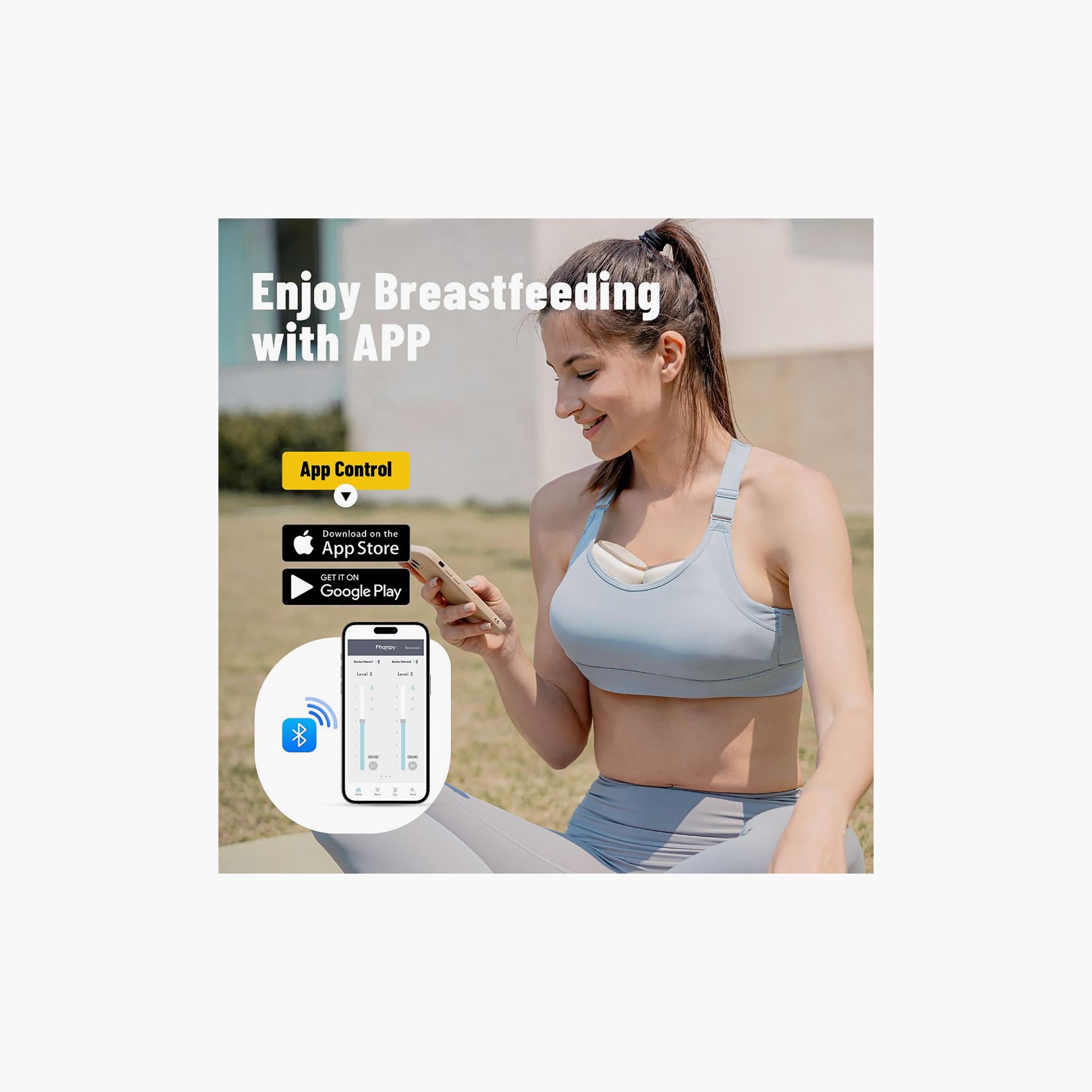 Phanpy E-Joy S2 Hands-Free Double Wearable Electric Breast Pump - 210 ml-baby-feeding-breastfeedingandcare-image-3