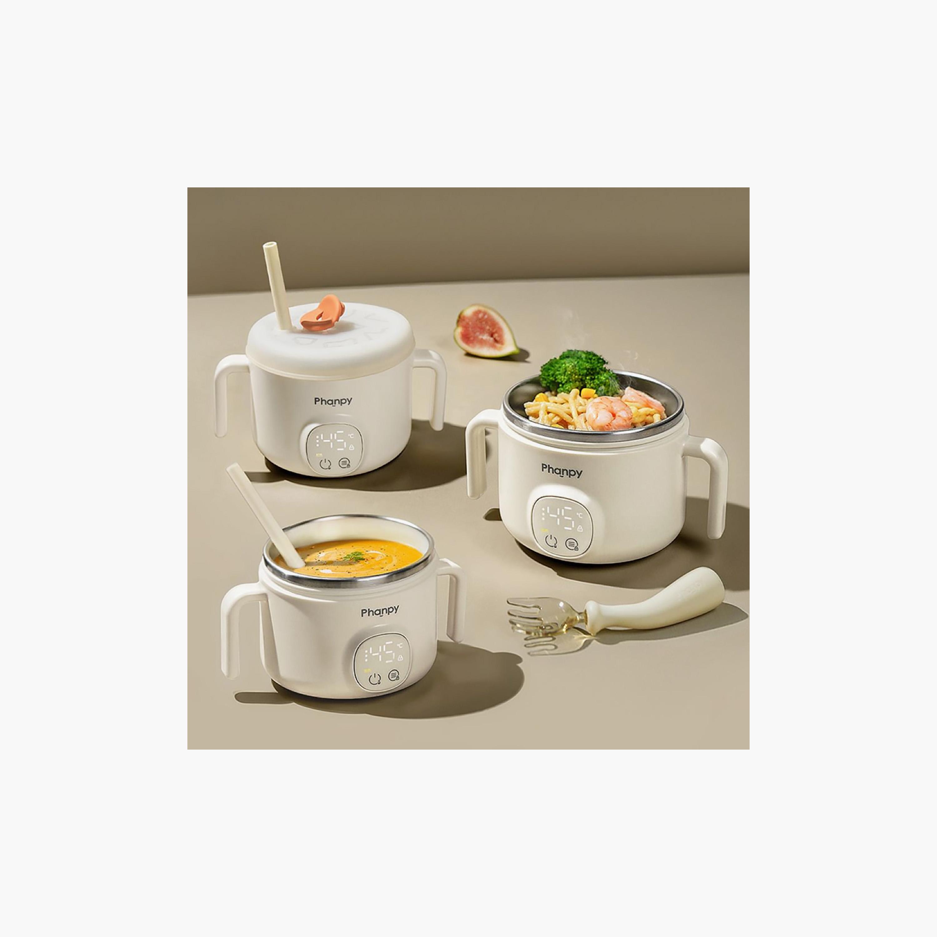 Phanpy Stainless Steel Smart Thermostatic Bowl with 4 Heating Modes - 400 ml-baby-feeding-mealtimeessentials-image-2