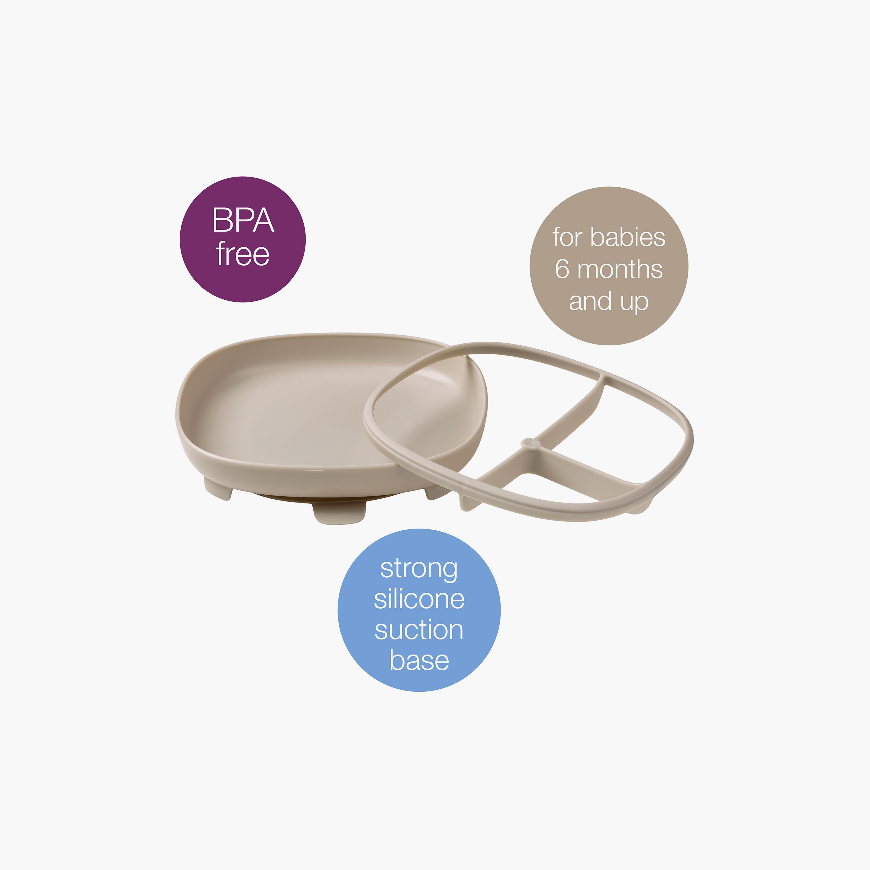 B.box 2-In-1 Suction Plate - Latte-baby-feeding-mealtimeessentials-image-2