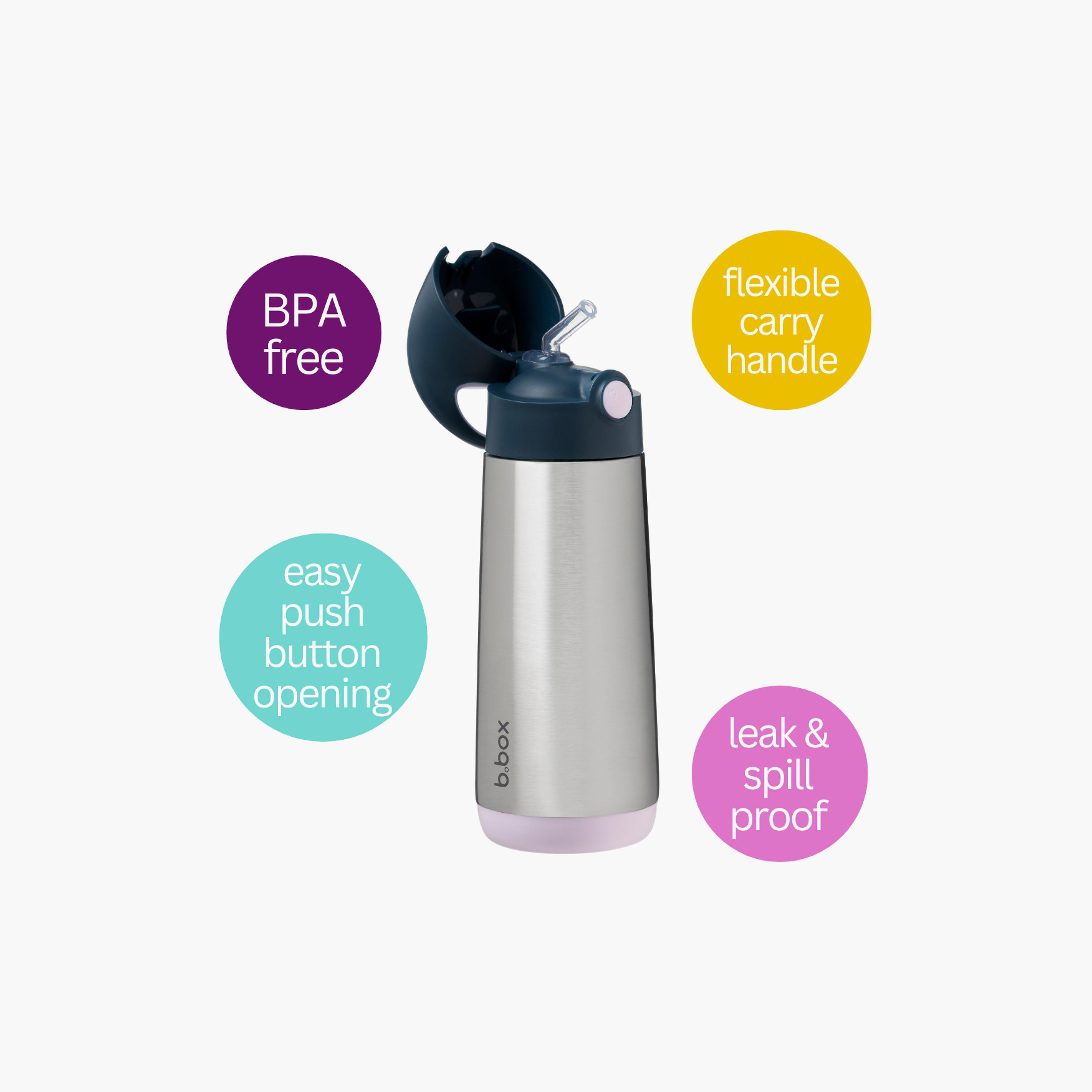 زجاجة مياه عازلة للحرارة مع مصاصة - 500 مل من بي.بوكس-baby-feeding-mealtimeessentials-image-9