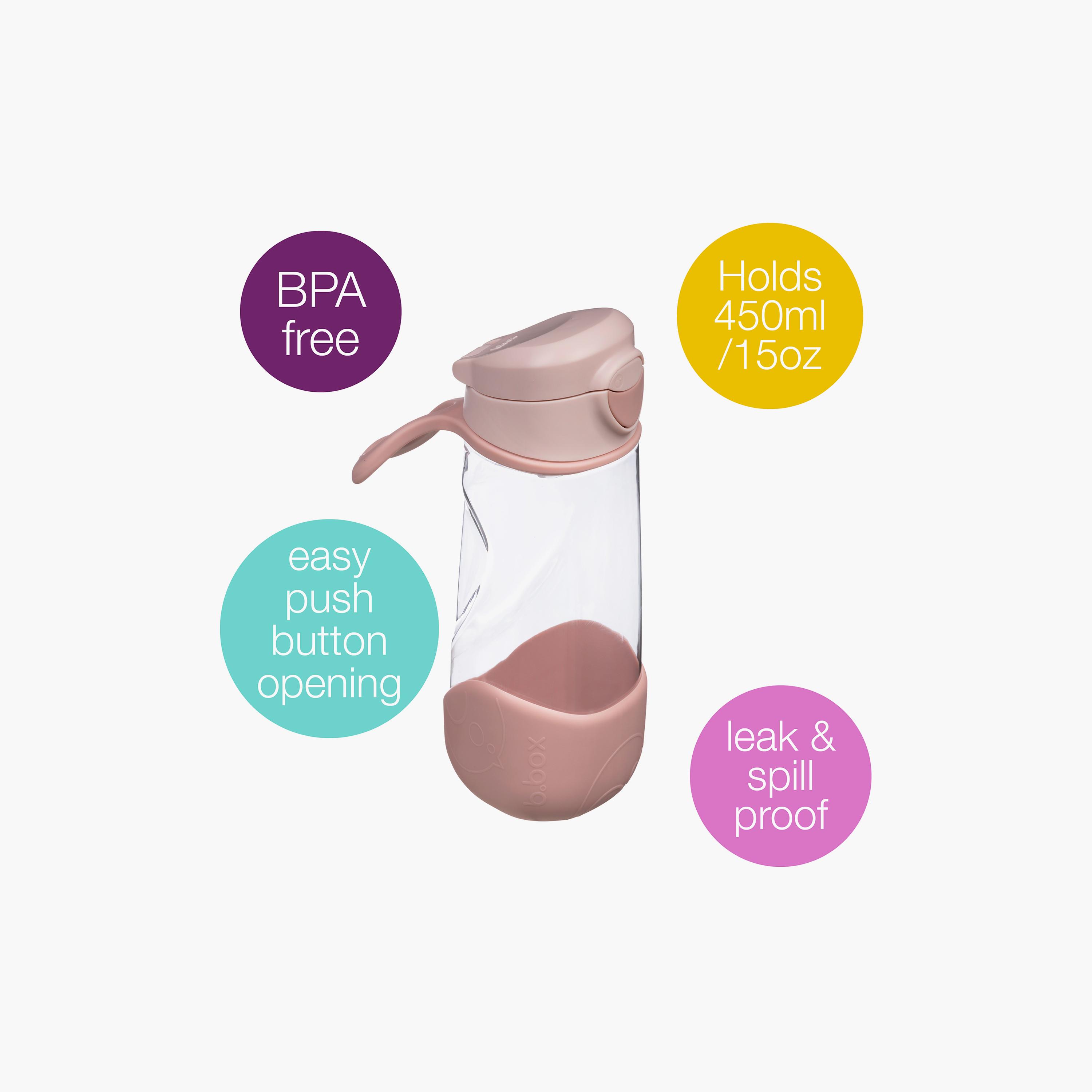 زجاجة مياه رياضية عازلة للحرارة مع فوهة ومصاصة - 450 مل من بي.بوكس-school-waterbottles-image-2