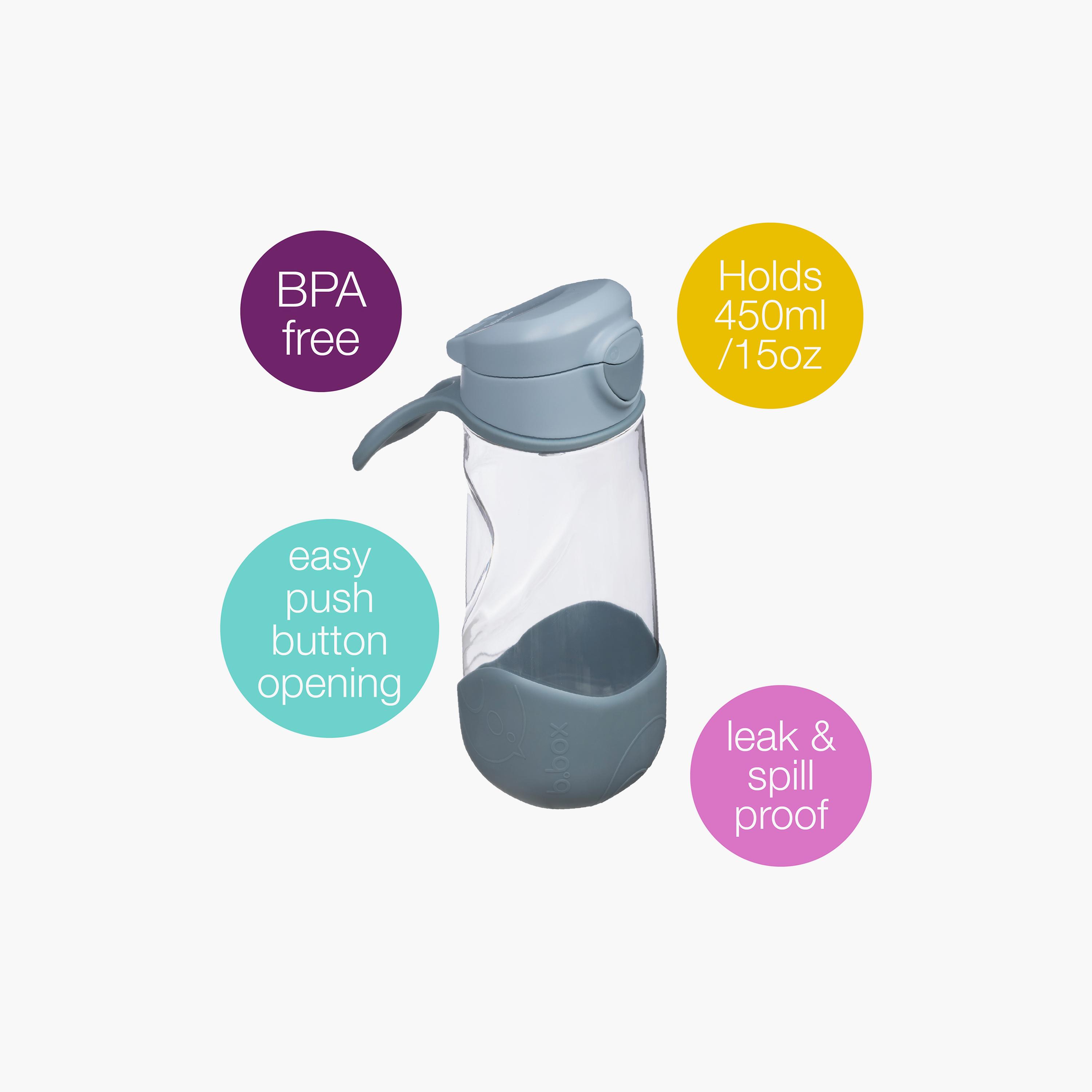 زجاجة مياه رياضية عازلة للحرارة مع فوهة ومصاصة - 450 مل من بي.بوكس-school-waterbottles-image-16