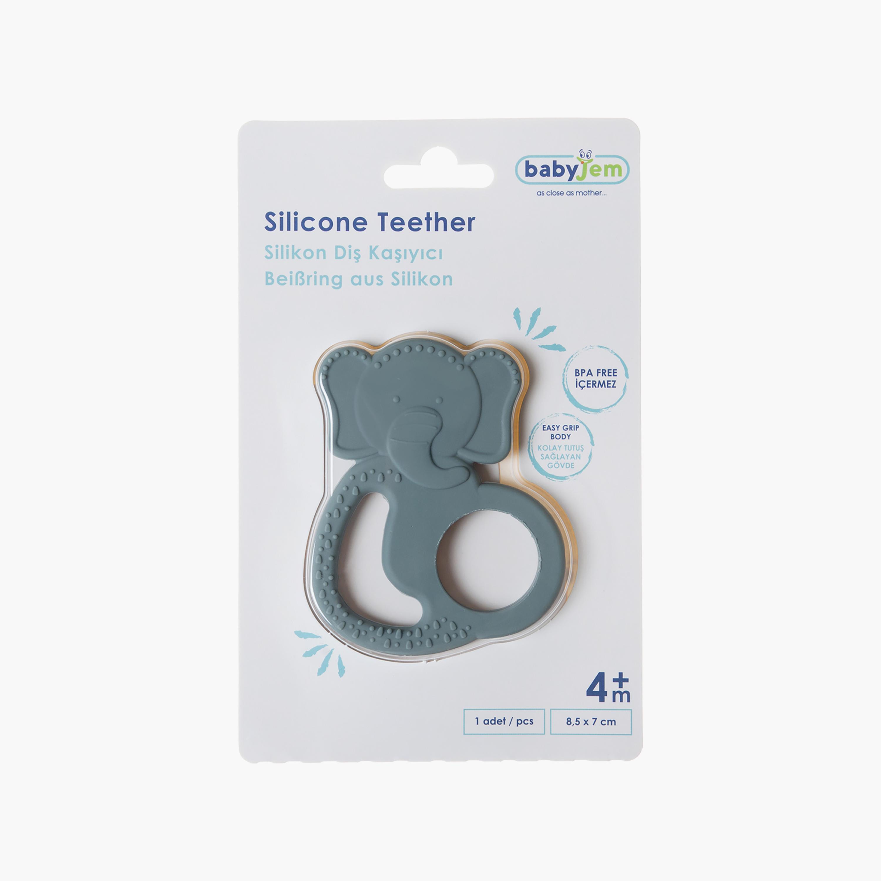 Babyjem Silicon Elephant Teether-baby-feeding-teethers-image-6