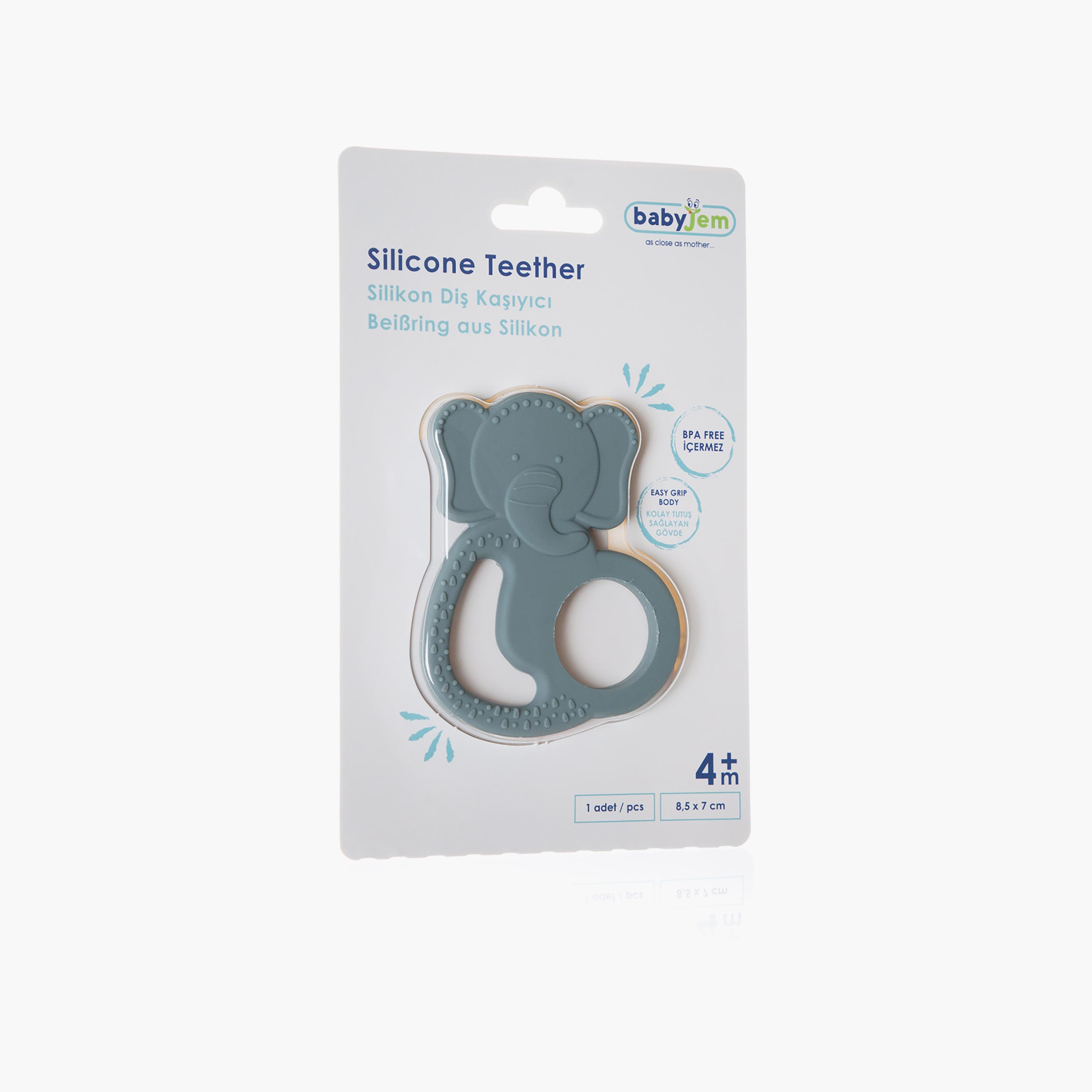 Babyjem Silicon Elephant Teether-baby-feeding-teethers-image-7