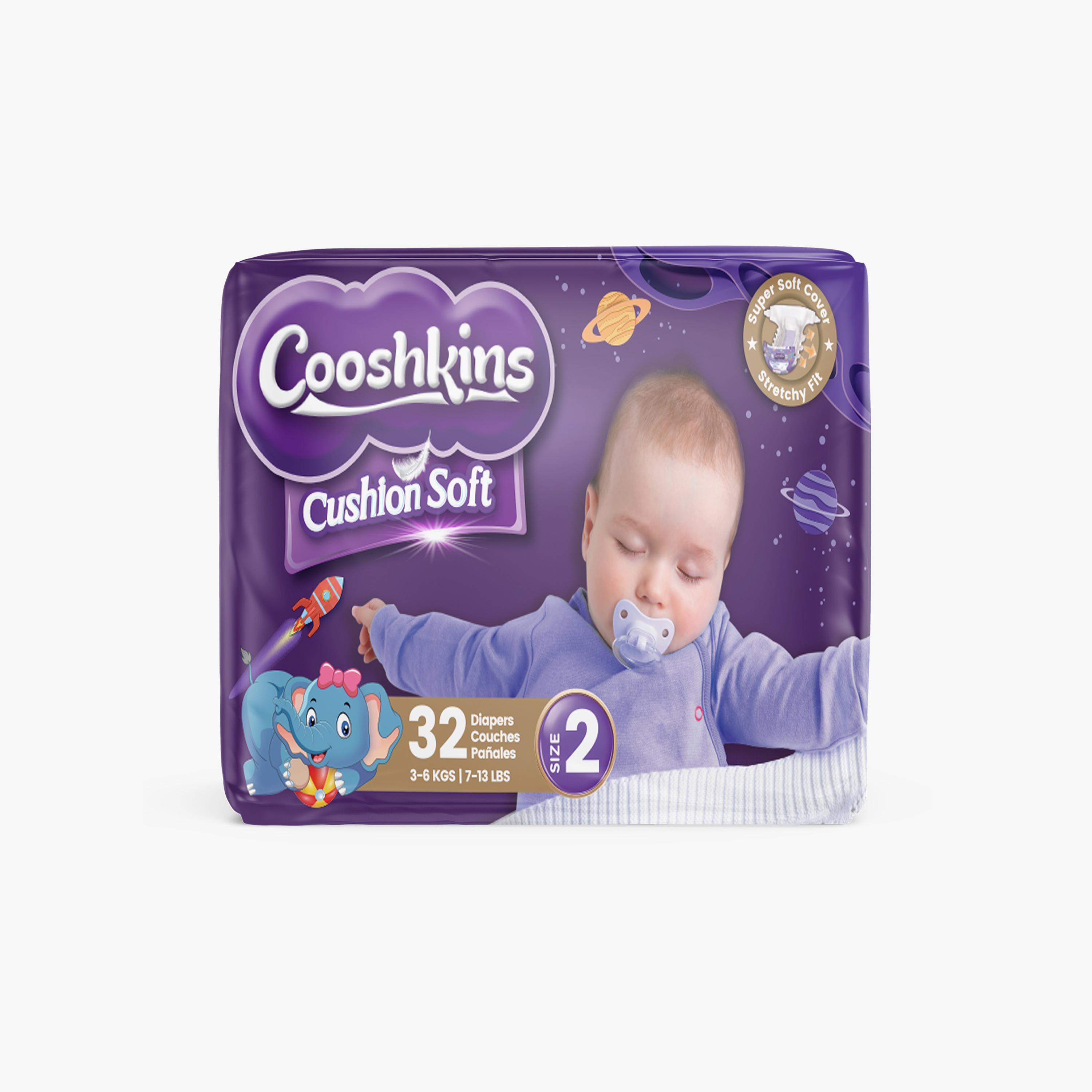 Cooshkins 32-Piece Cushion Soft Diapers - Size 2-baby-diapering-diapers-image-1