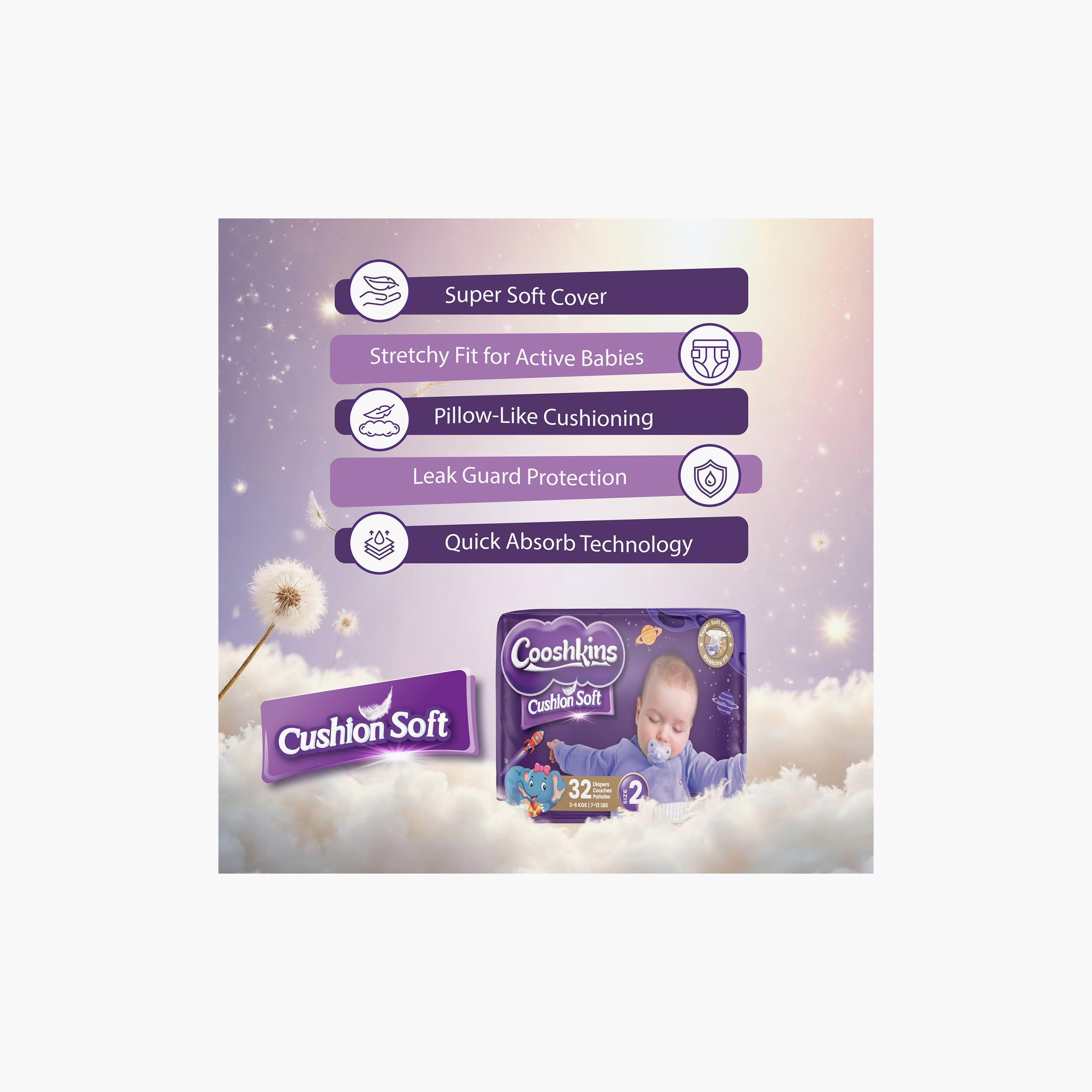 Cooshkins 32-Piece Cushion Soft Diapers - Size 2-baby-diapering-diapers-image-5