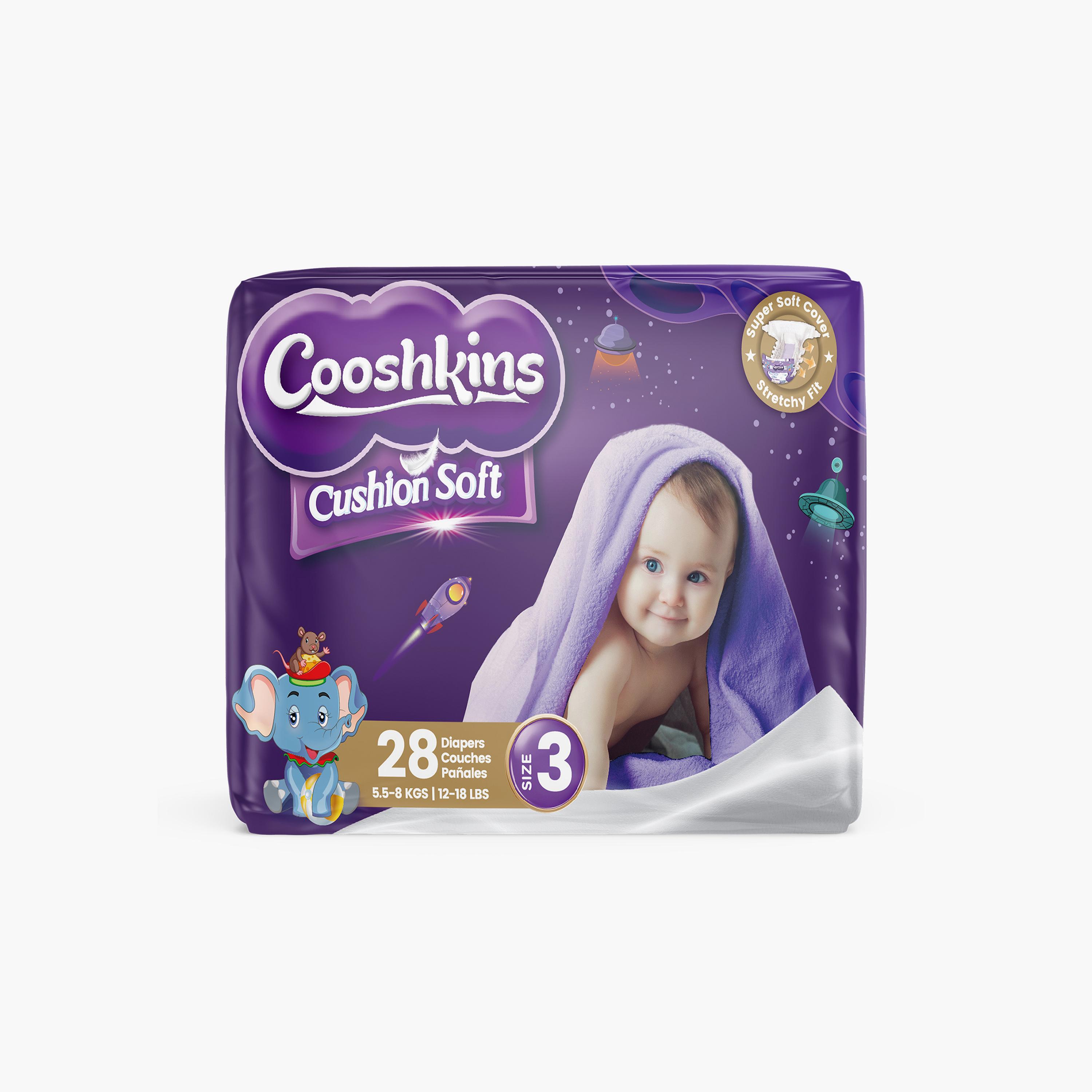 Cooshkins 28-Piece Cushion Soft Diapers - Size 3-baby-diapering-diapers-image-1
