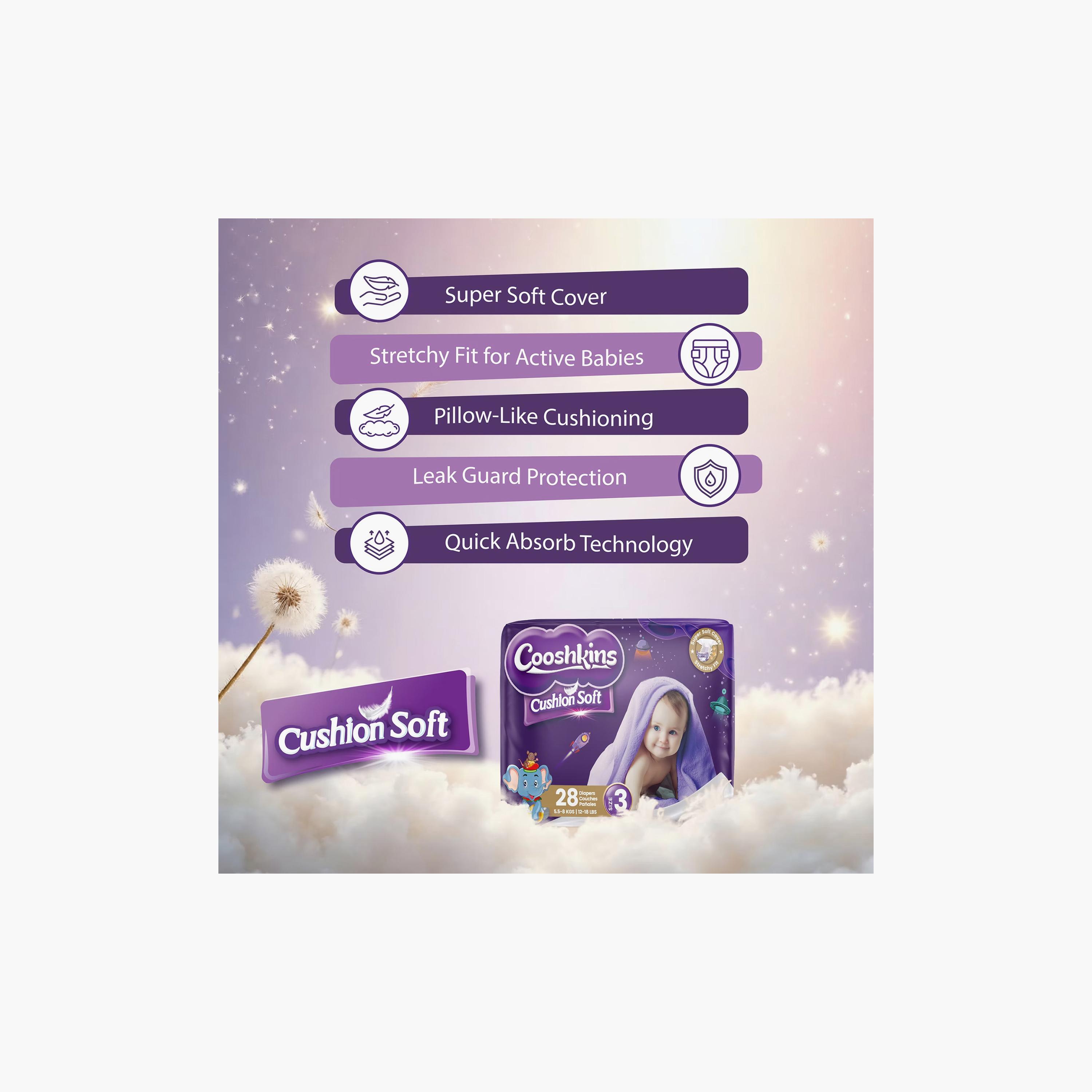 Cooshkins 28-Piece Cushion Soft Diapers - Size 3-baby-diapering-diapers-image-5