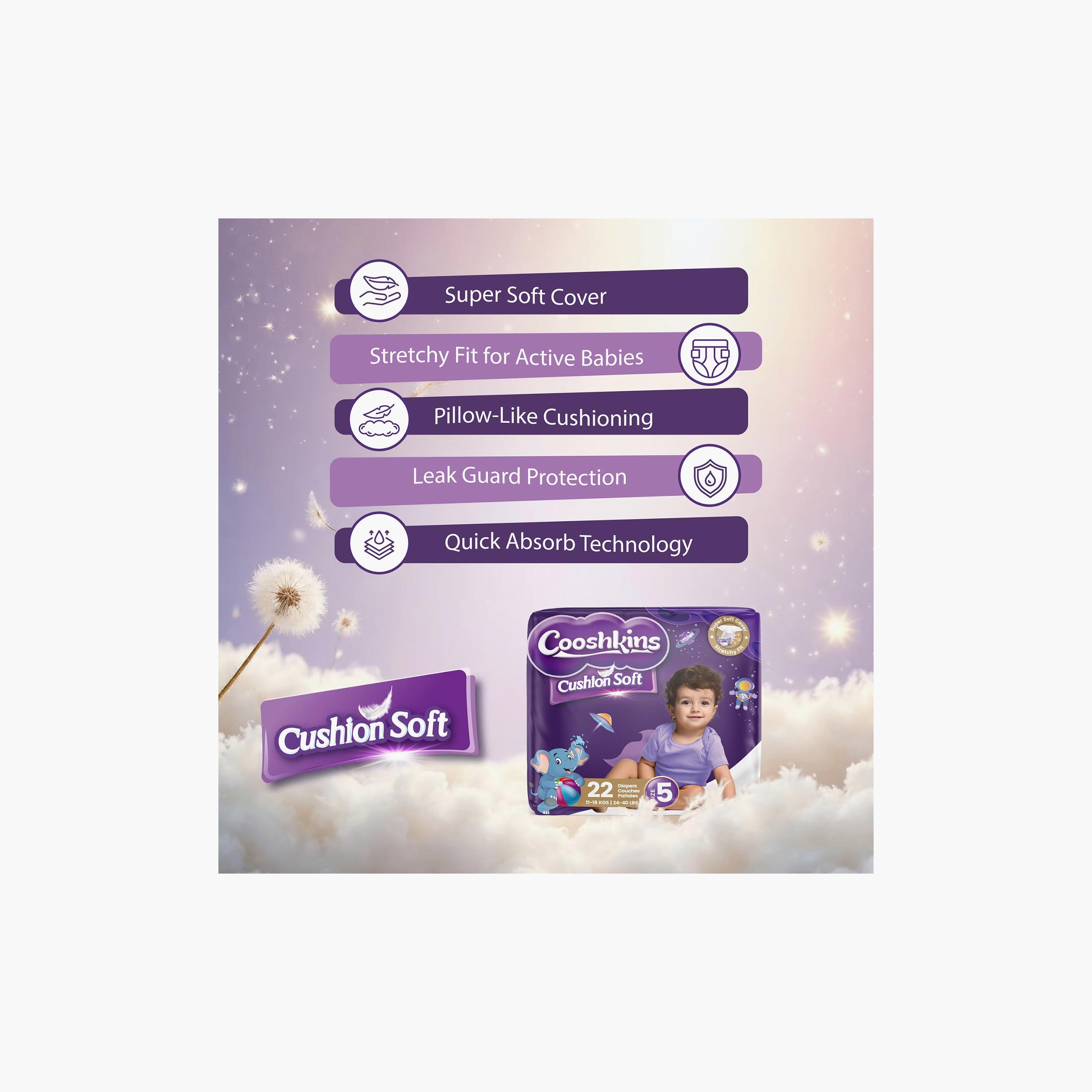 Cooshkins 22-Piece Cushion Soft Diapers - Size 5-baby-diapering-diapers-image-5