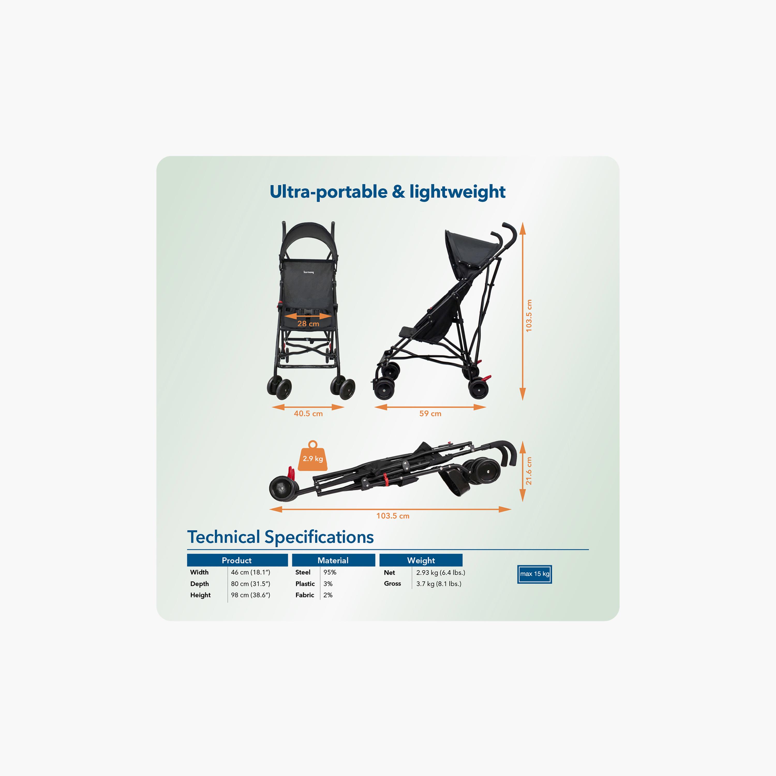 Harmony Litewave With Canopy Umbrella Stroller-baby-gear-strollersandprams-strollers-image-6