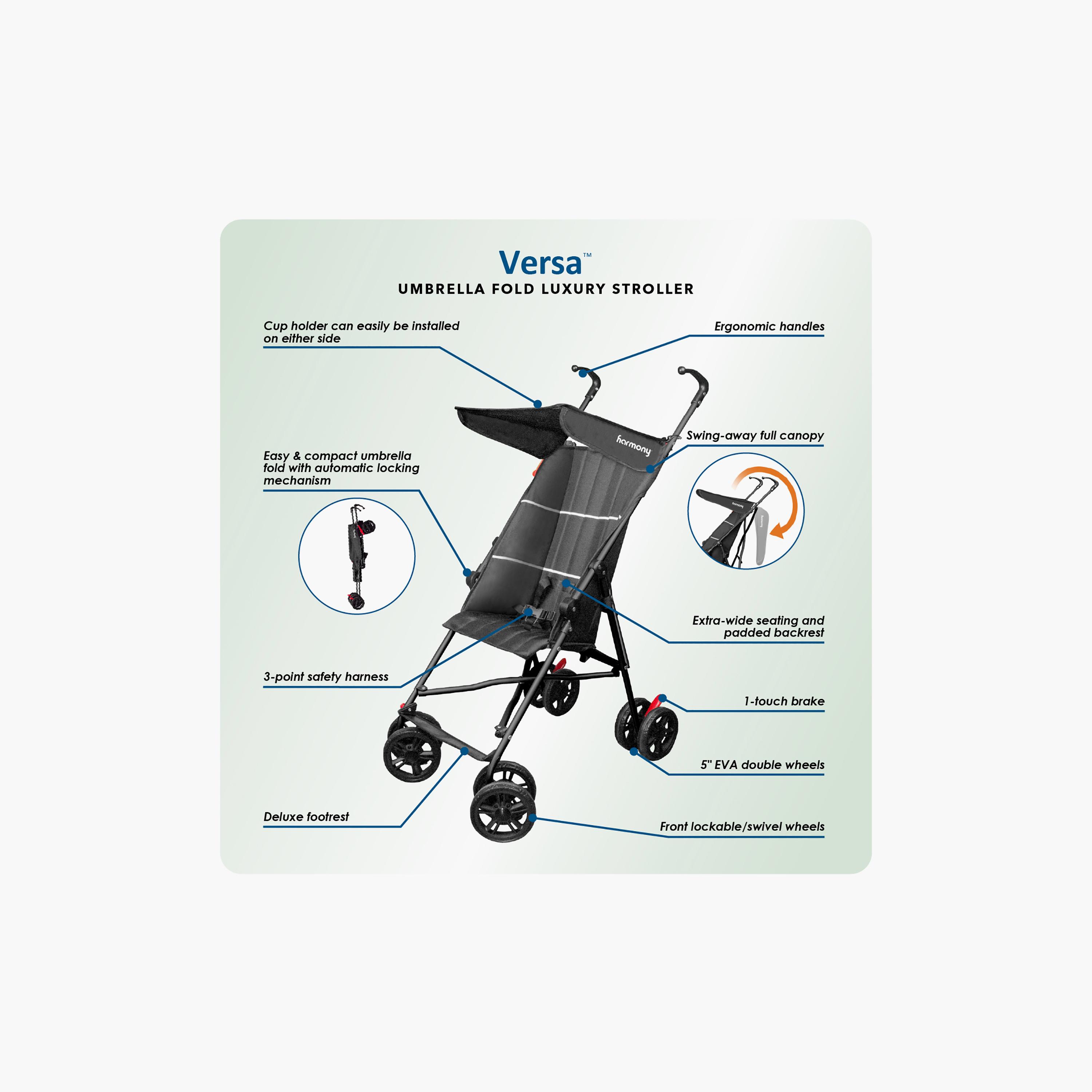 Harmony Versa Umbrella Fold Luxury Stroller-baby-gear-strollersandprams-strollers-image-7