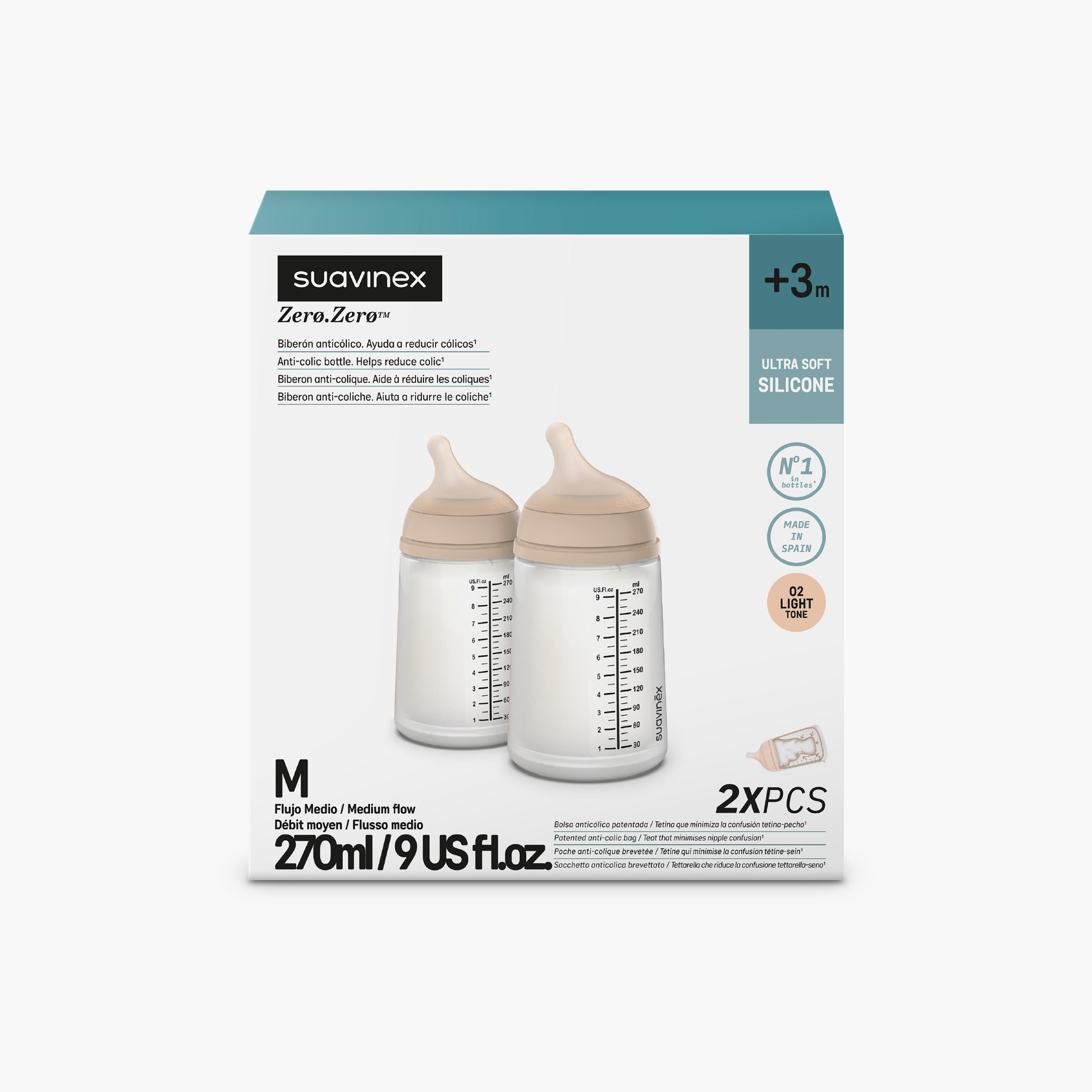 زجاجة رضاعة سيليكون فائقة النعومة مع حلمة قطعتين من سوافينكس - 270 مل-baby-feeding-feedingbottles-bottlesandteats-image-11