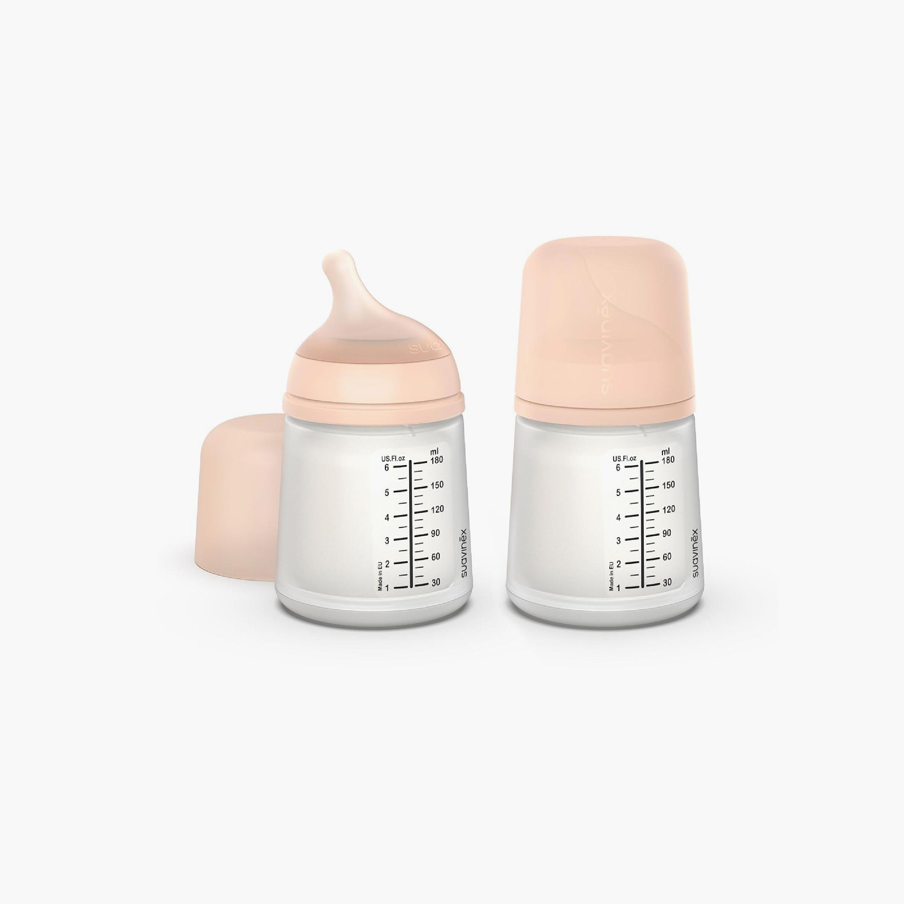 Suavinex 2-Piece Ultra Soft Silicone Feeding Bottle with Teat - 180 ml-baby-feeding-feedingbottles-bottlesandteats-image-1