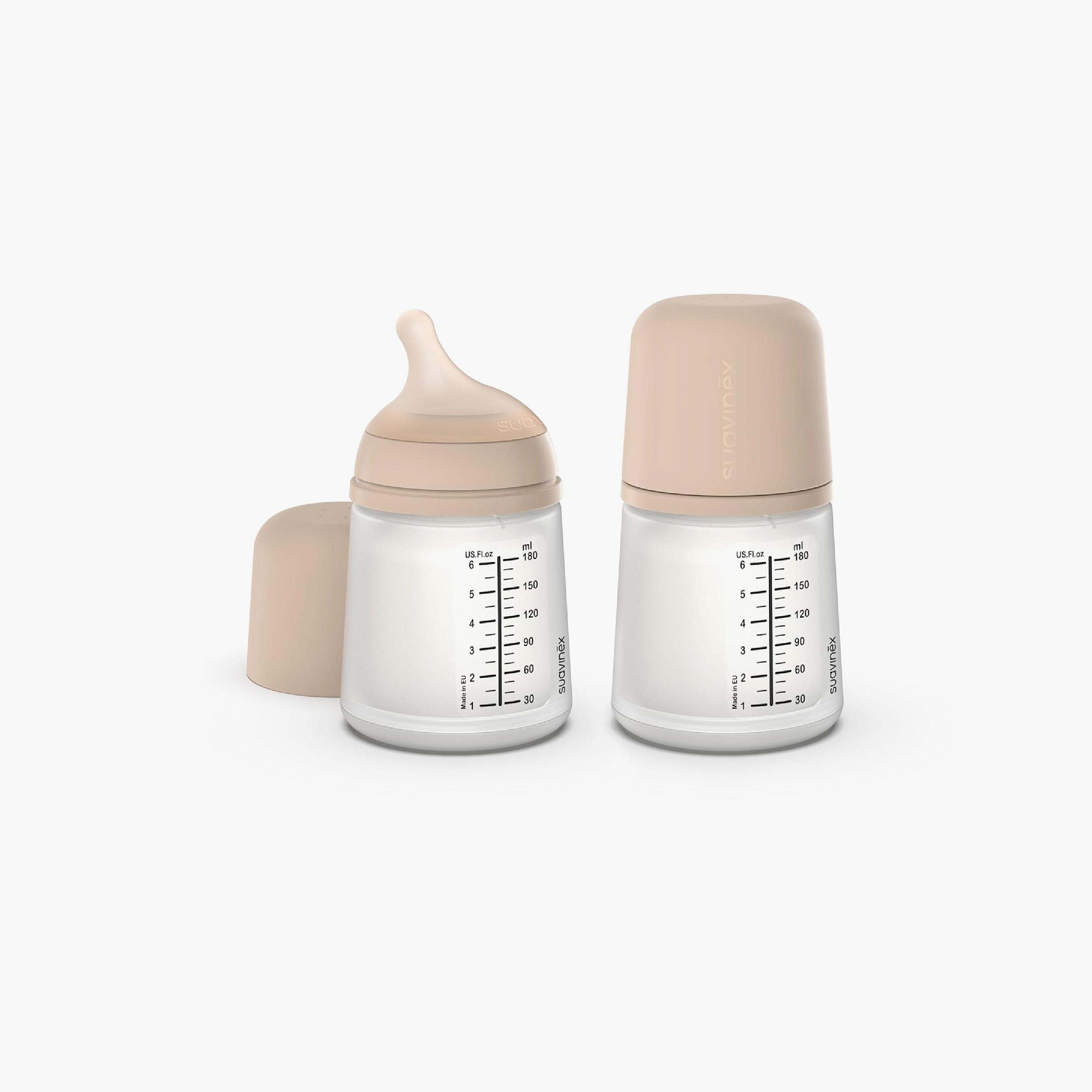 Suavinex 2-Piece Ultra Soft Silicone Feeding Bottle with Teat - 180 ml-baby-feeding-feedingbottles-bottlesandteats-image-1