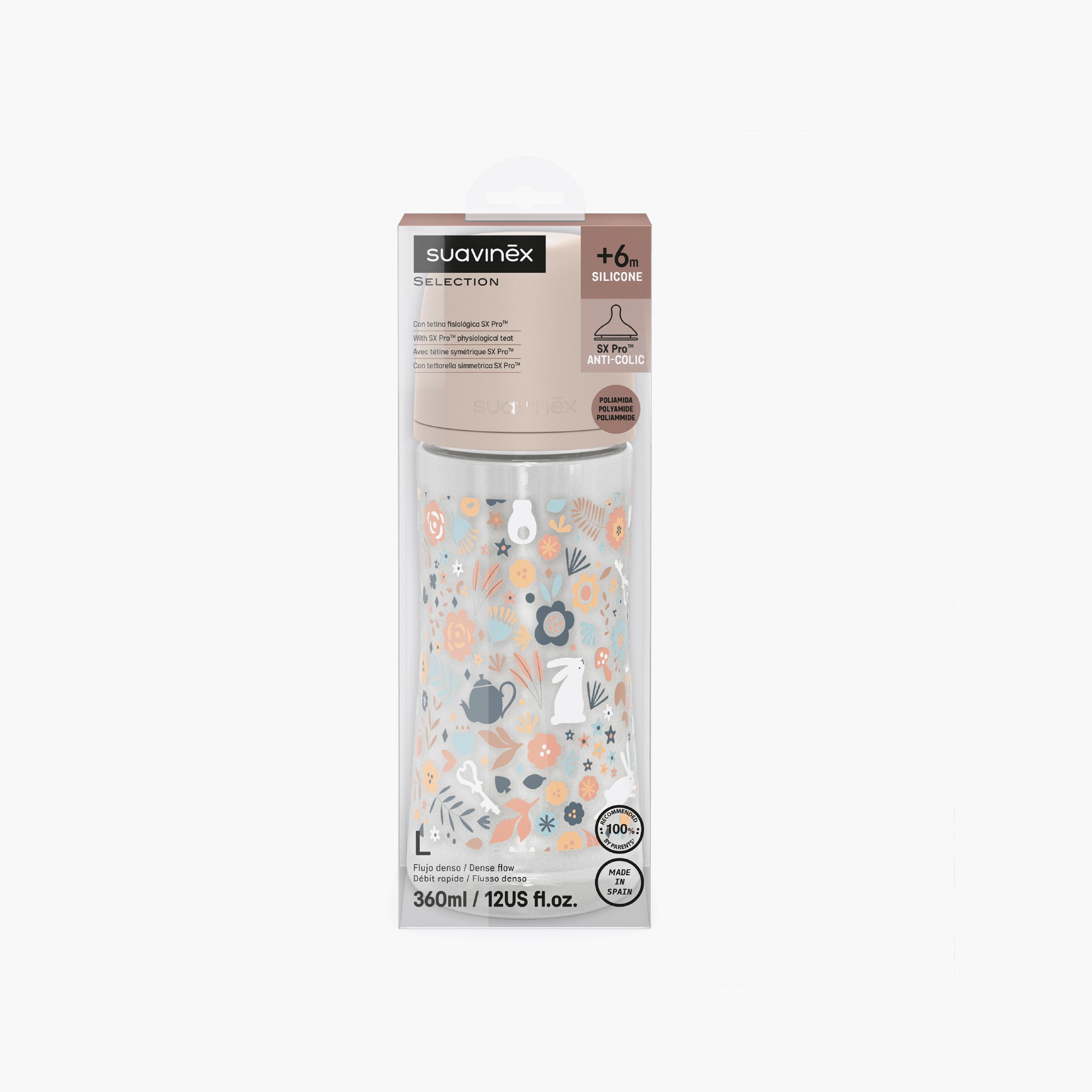 Suavinex Polyamide Slow Flow Feeding Bottle with Teat - 360 ml-baby-feeding-feedingbottles-bottlesandteats-image-3