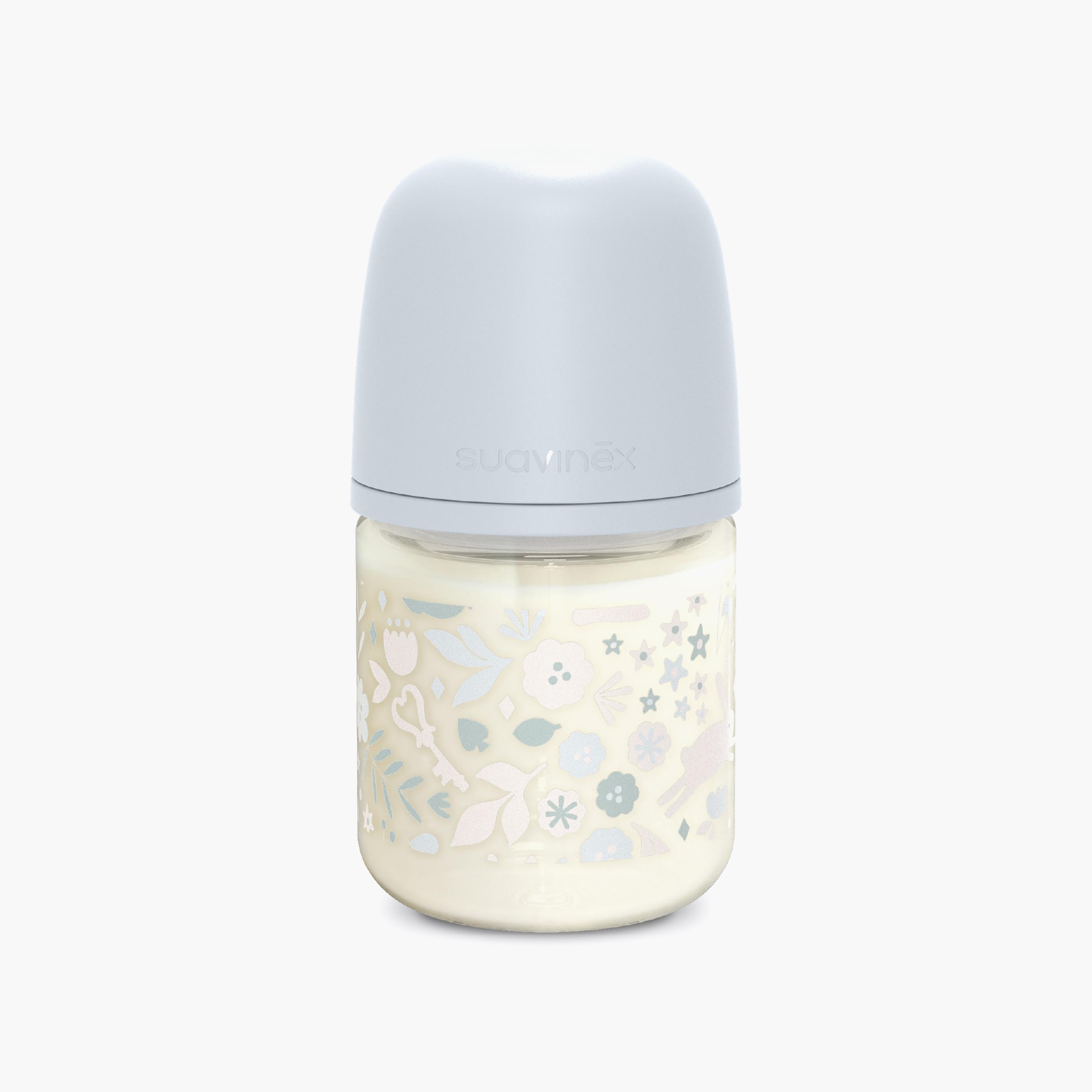 زجاجة رضاعة زجاجية تدفق بطيء مع حلمة من سوافينكس - 120 مل-baby-feeding-feedingbottles-bottlesandteats-image-2