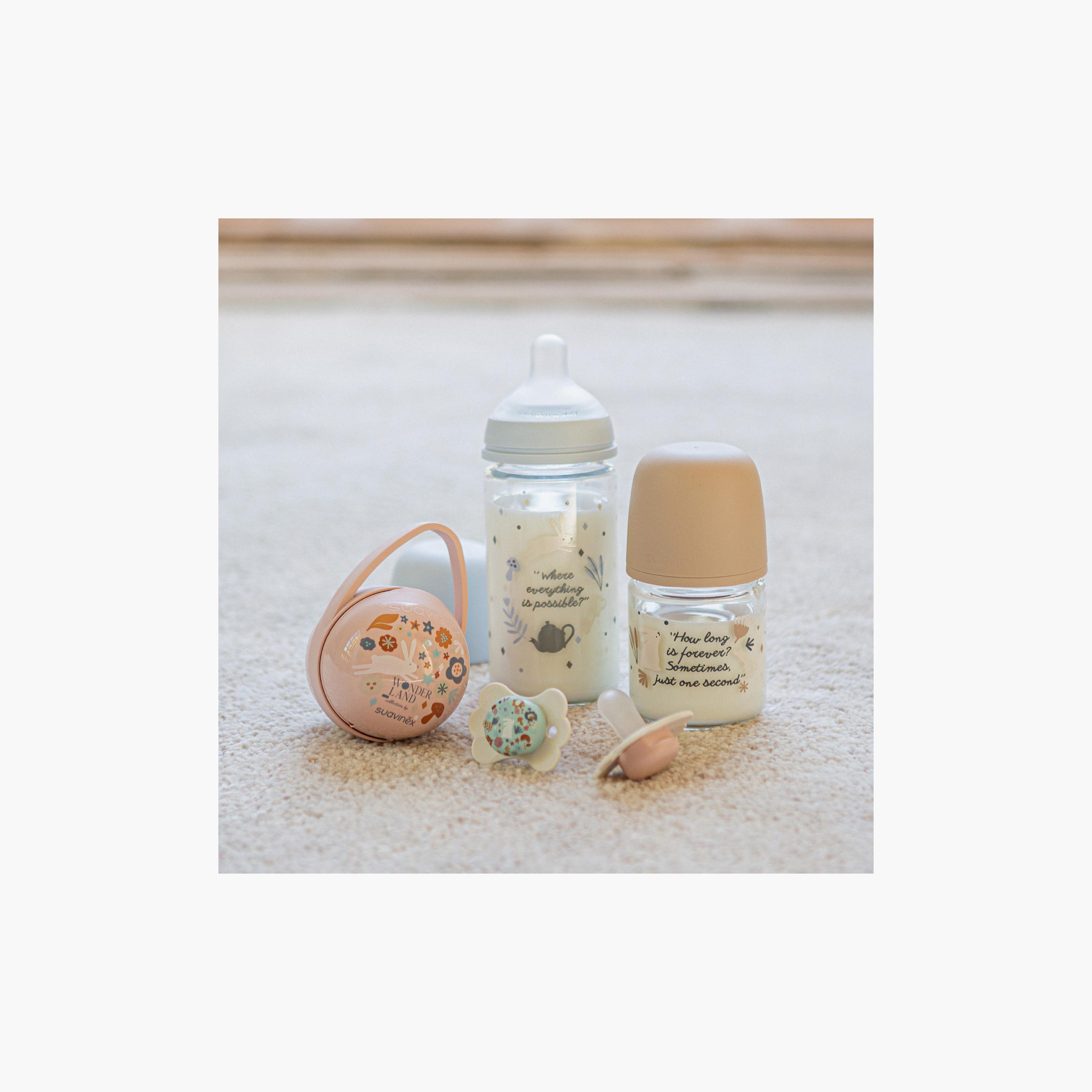 Suavinex Glass Slow Flow Feeding Bottle with Teat - 120 ml-baby-feeding-feedingbottles-bottlesandteats-image-4