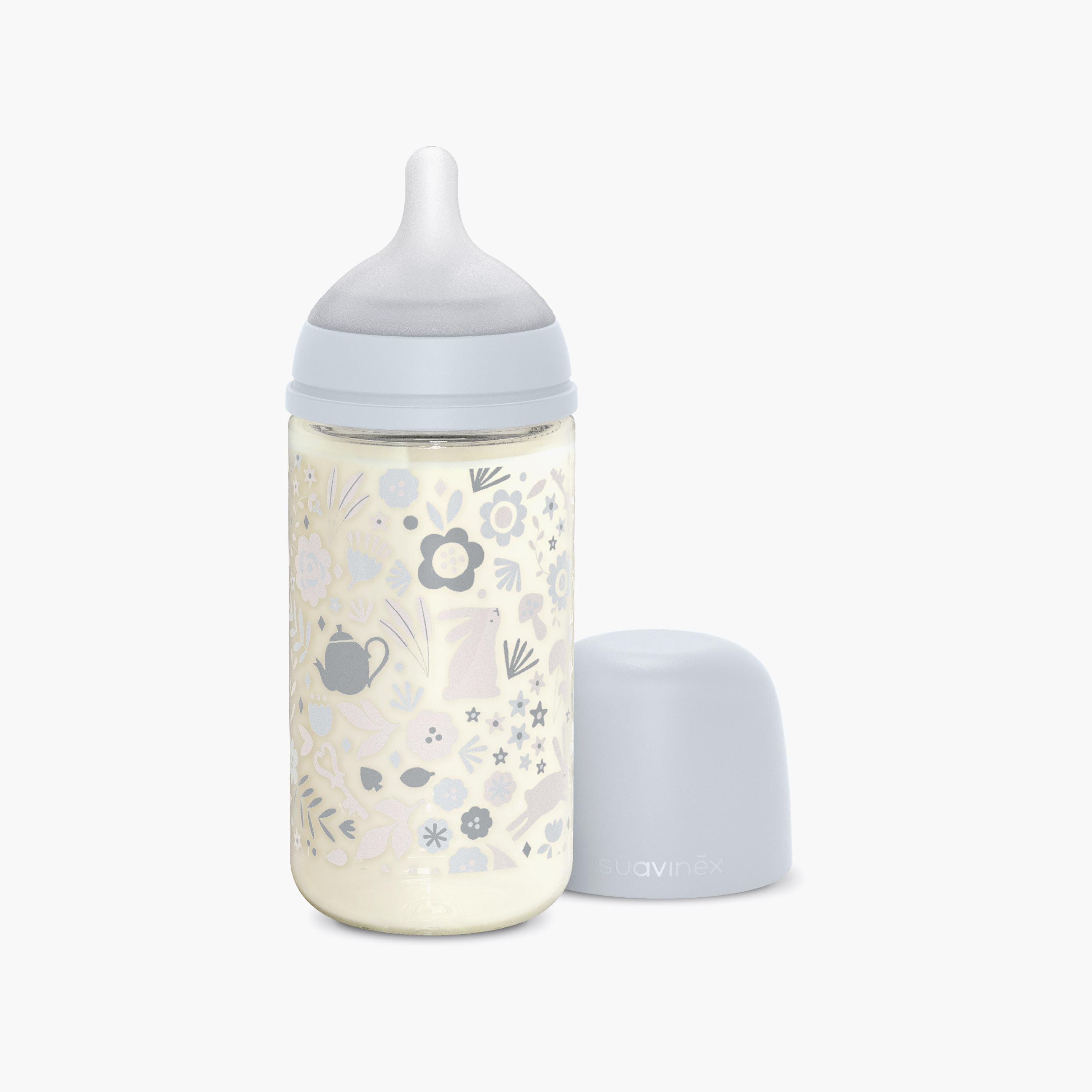 Suavinex Glass Medium Flow Feeding Bottle with Teat - 240 ml-baby-feeding-feedingbottles-bottlesandteats-image-6