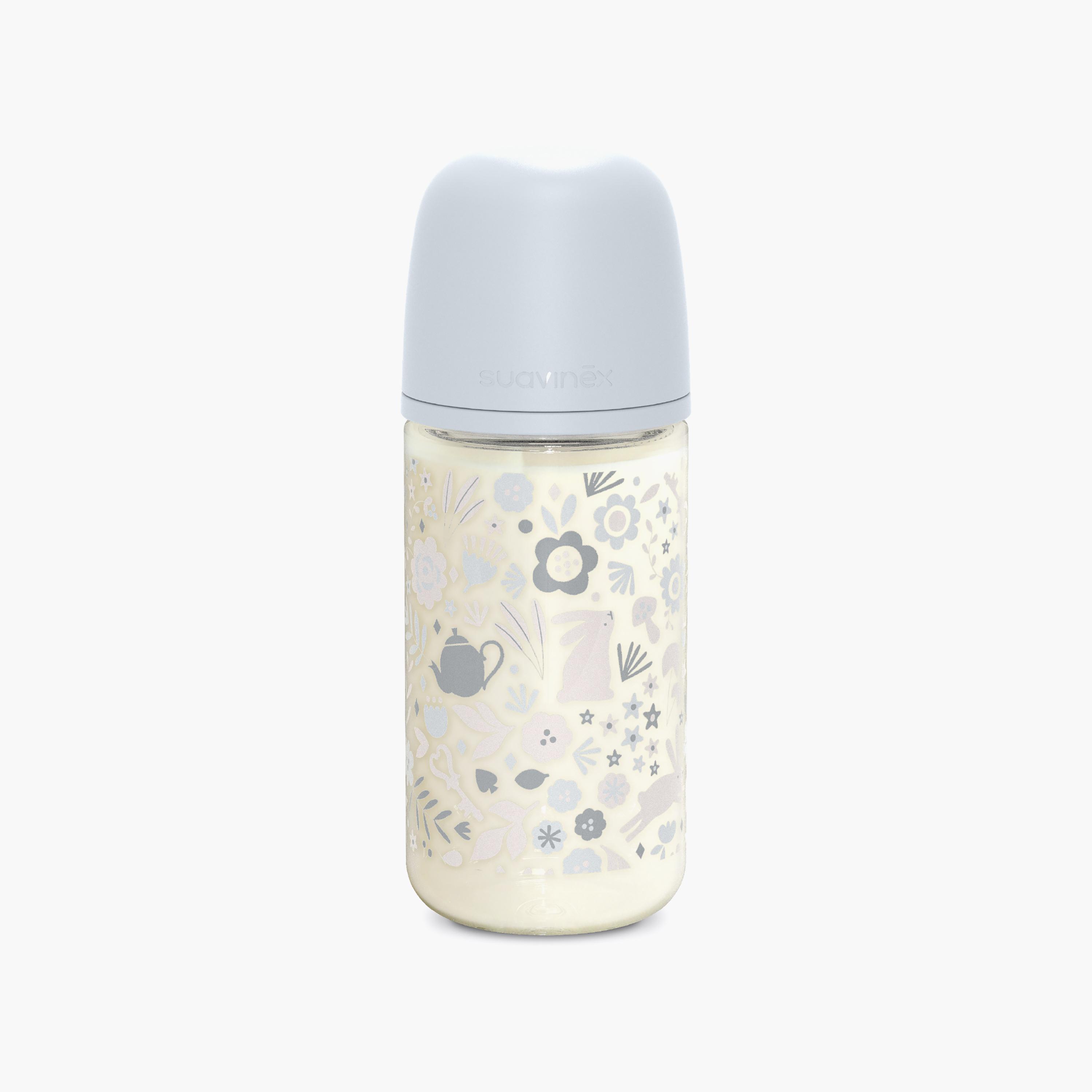 Suavinex Glass Medium Flow Feeding Bottle with Teat - 240 ml-baby-feeding-feedingbottles-bottlesandteats-image-7