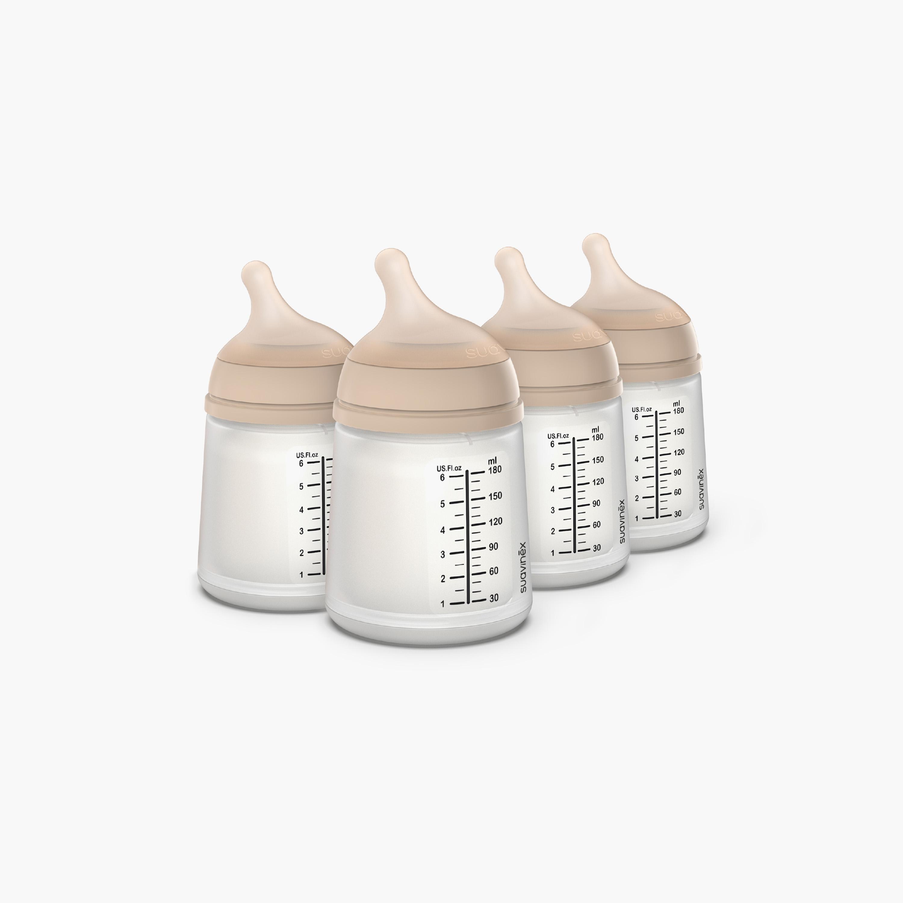 زجاجة رضاعة سيليكون فائقة النعومة 4 قطع من سوافينكس - 180 مل-baby-feeding-feedingbottles-bottlesandteats-image-10