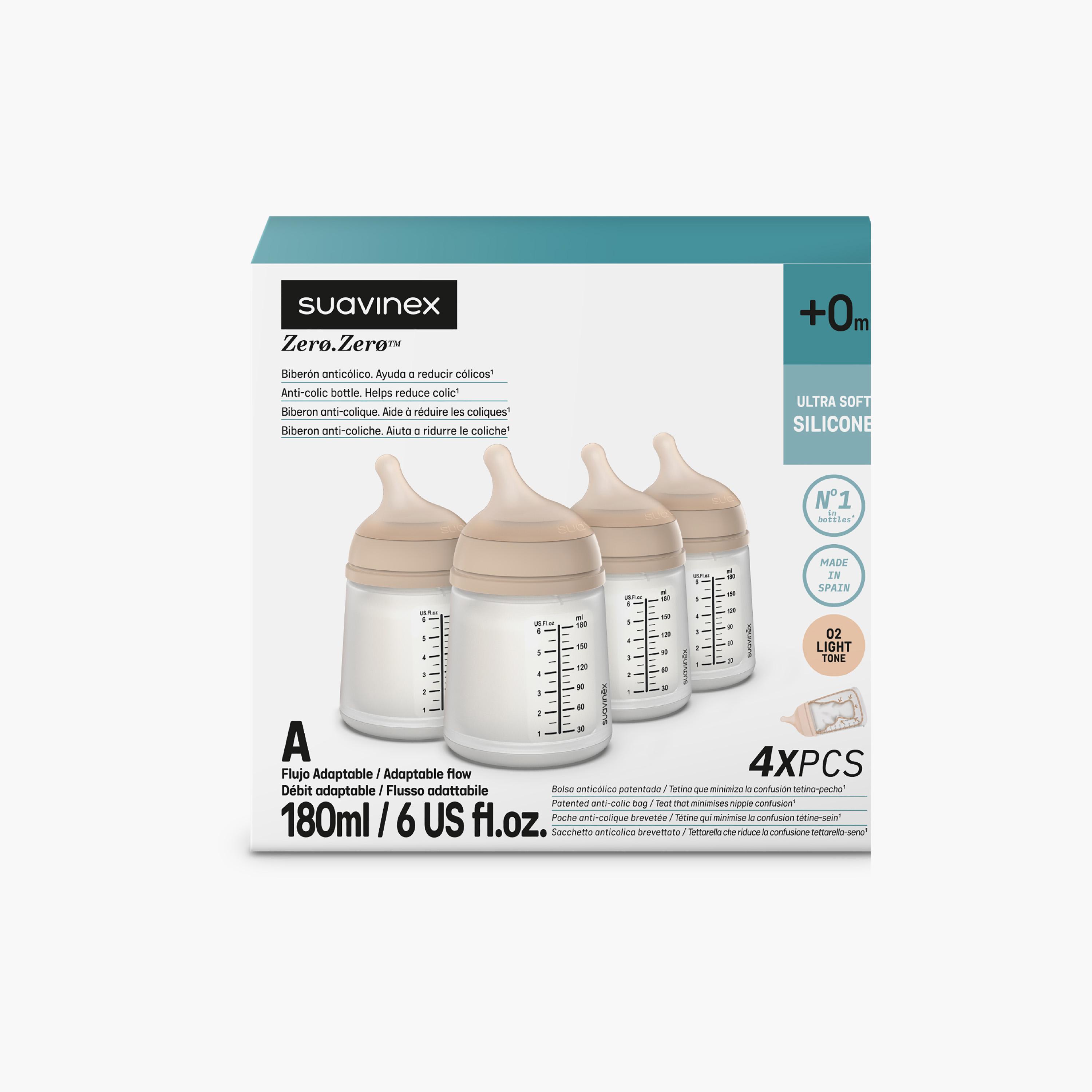 زجاجة رضاعة سيليكون فائقة النعومة 4 قطع من سوافينكس - 180 مل-baby-feeding-feedingbottles-bottlesandteats-image-11
