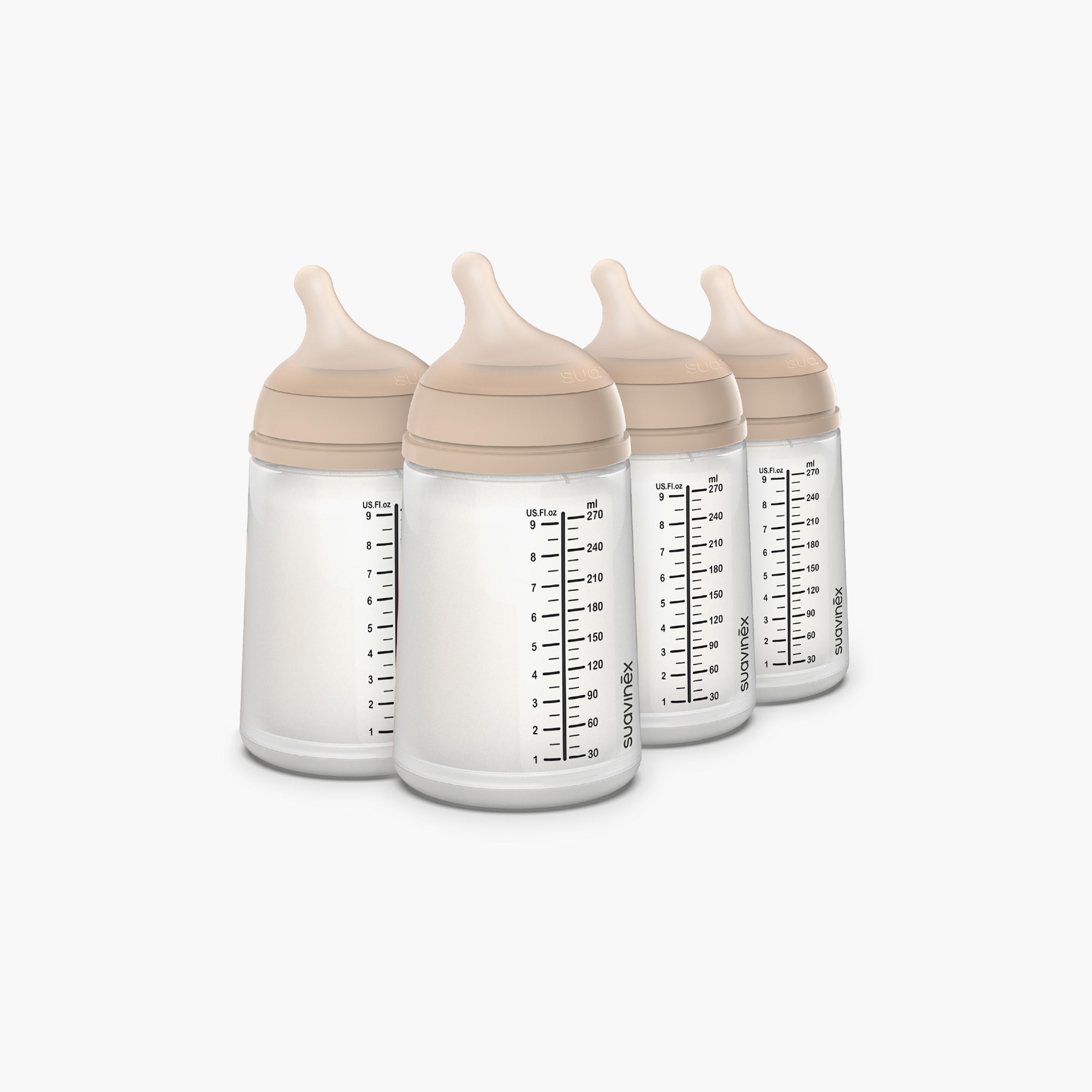 زجاجة رضاعة سيليكون فائقة النعومة 4 قطع من سوافينكس - 270 مل-baby-feeding-feedingbottles-bottlesandteats-image-10