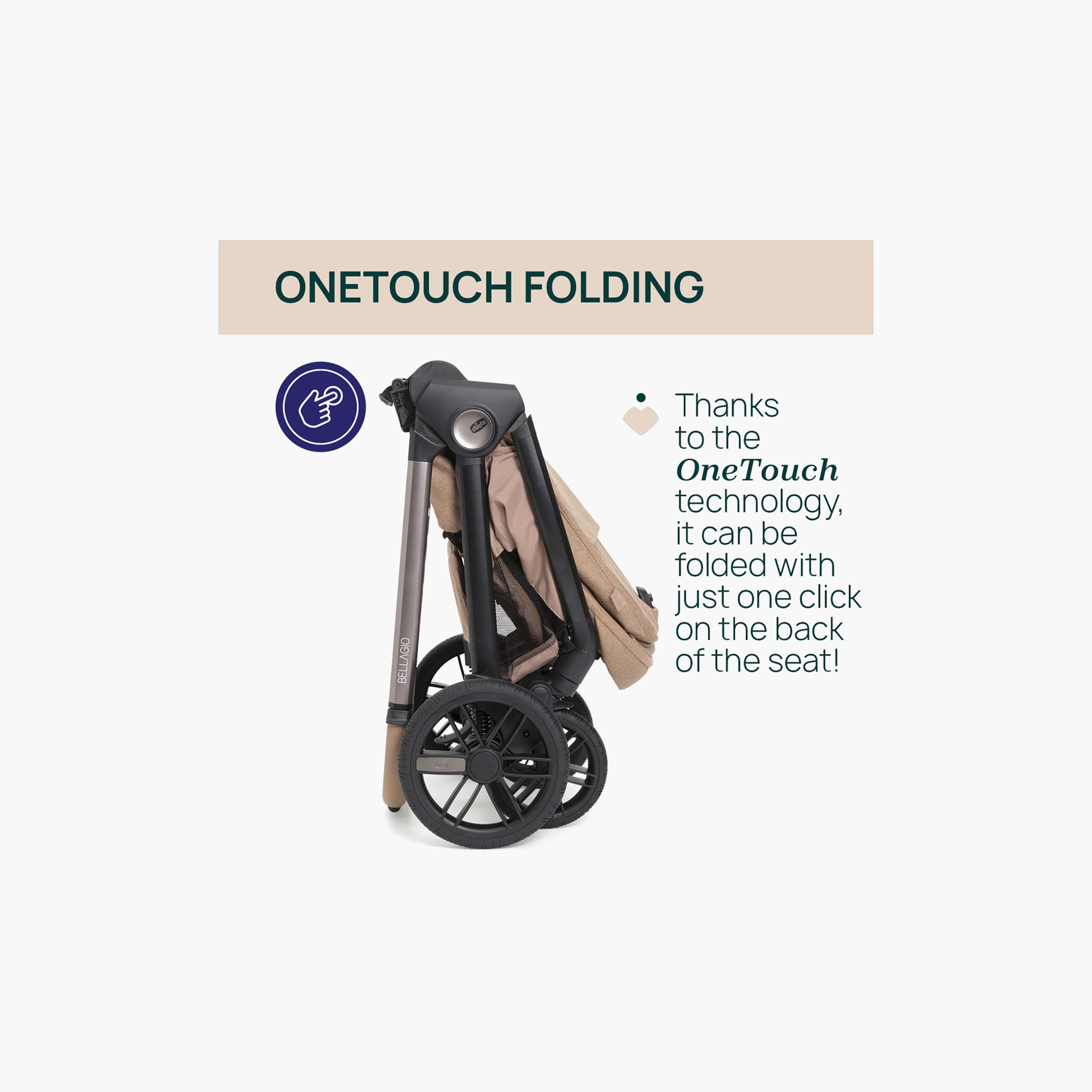 Chicco Foldable Strollers with Adjustable Reclining Seat & Canopy-baby-gear-strollersandprams-strollers-image-3