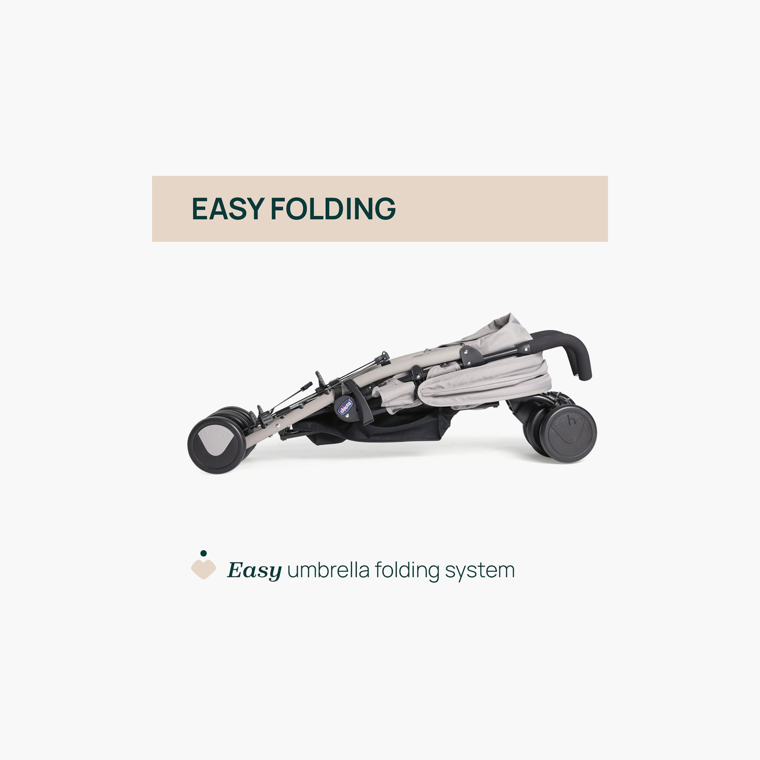 Chicco Echo Lite Stroller with Adjustable Reclining Seat & Canopy-baby-gear-strollersandprams-strollers-image-4