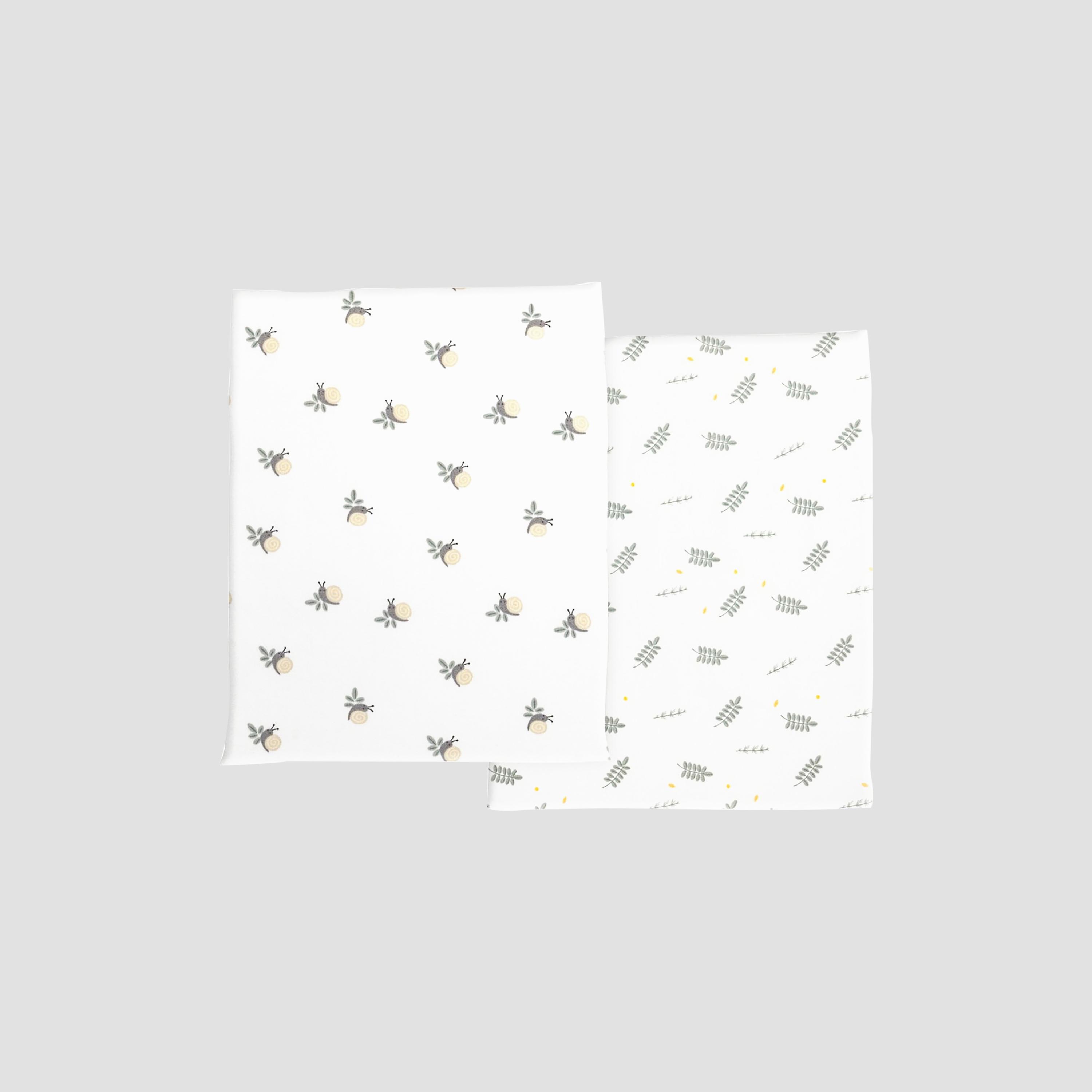 Chicco 2-Piece Next2Me Bamboo Crib Fitted Bedsheet Set - Greenery-baby-nursery-babybedding-image-1