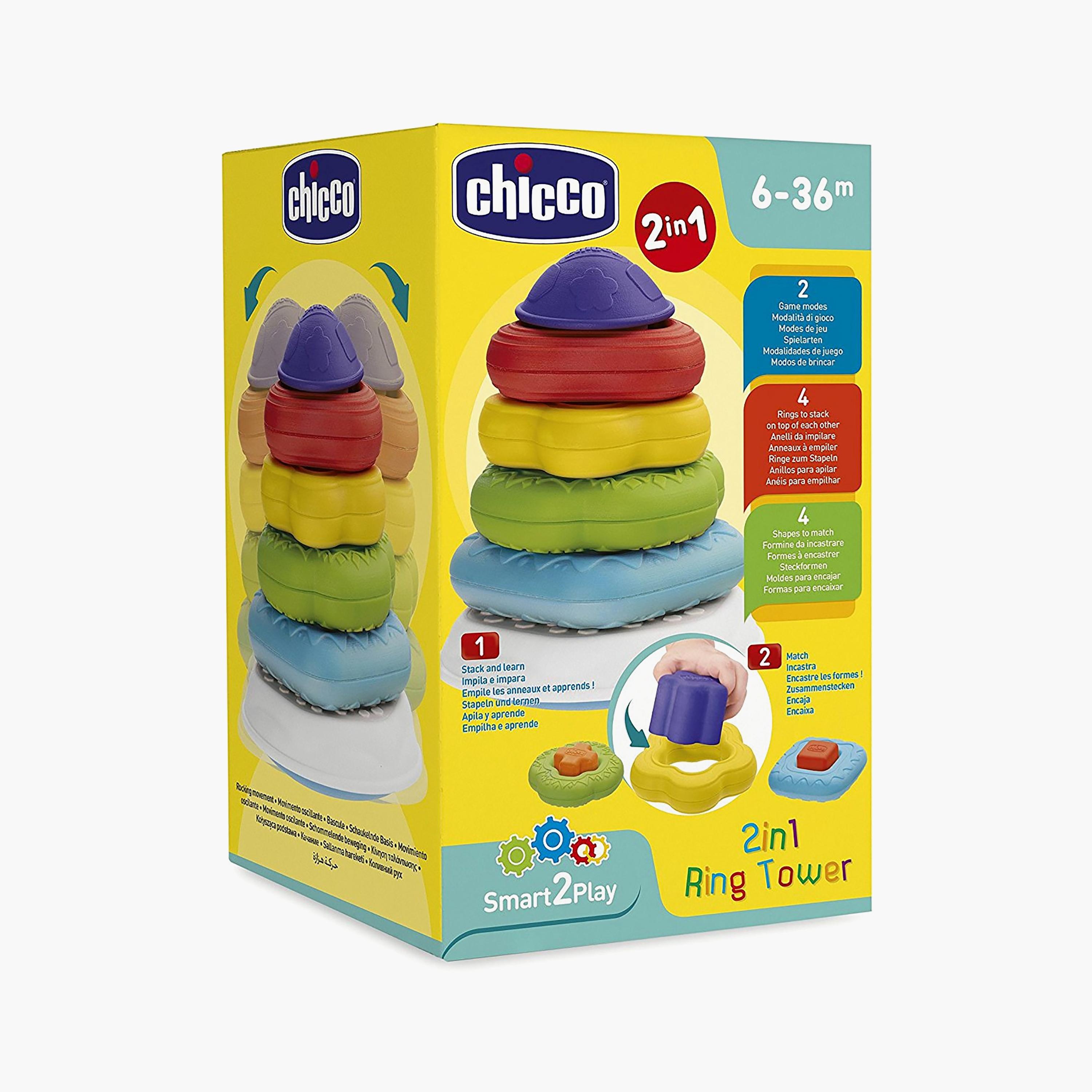Chicco Smart Play 2-In-1 Ring Tower Stacking Toy-toys-babyandtoddlertoys-stackingandnestingtoys-image-6