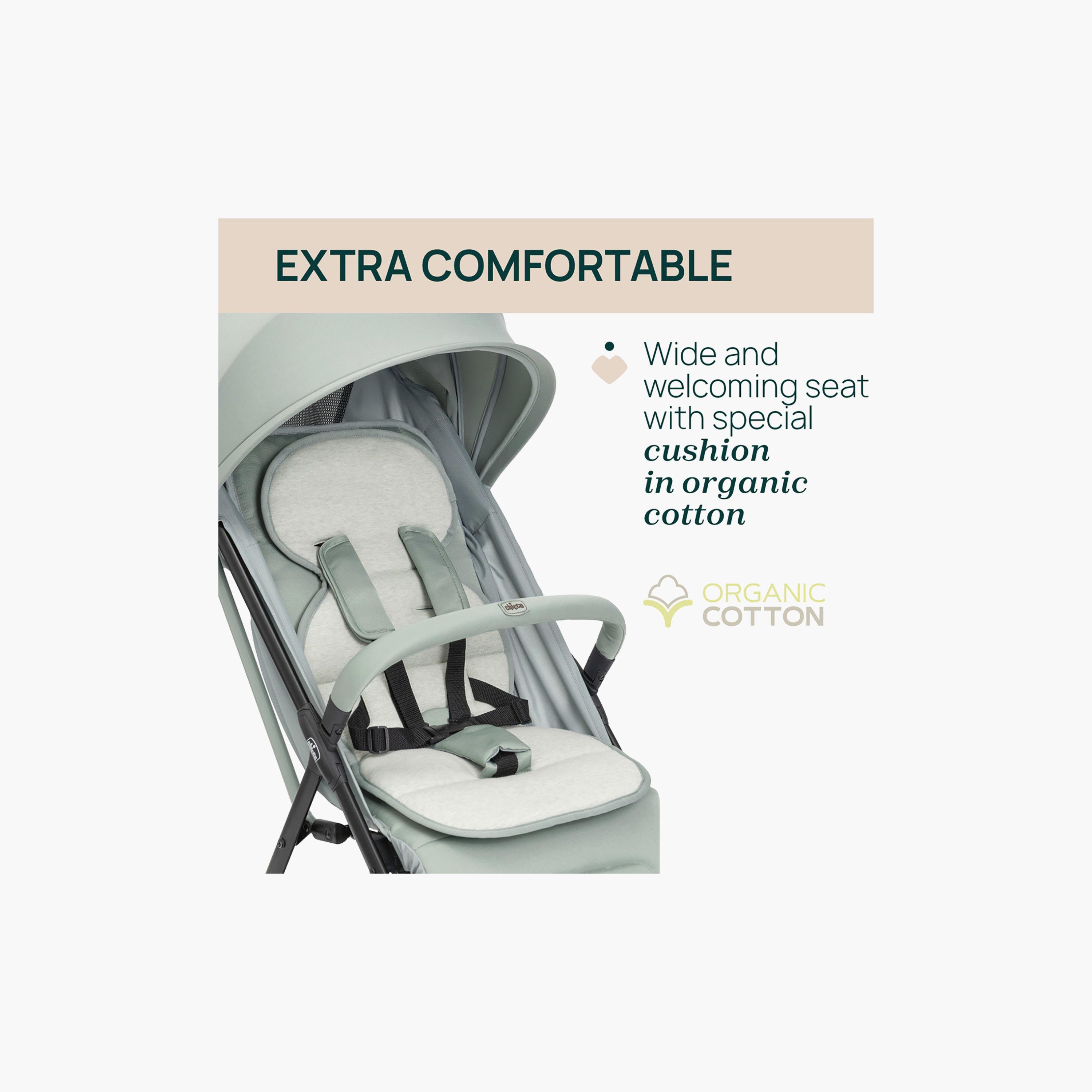 Chicco Foldable Taormina Stroller with Adjustable Reclining Seat & Canopy-baby-gear-strollersandprams-strollers-image-3