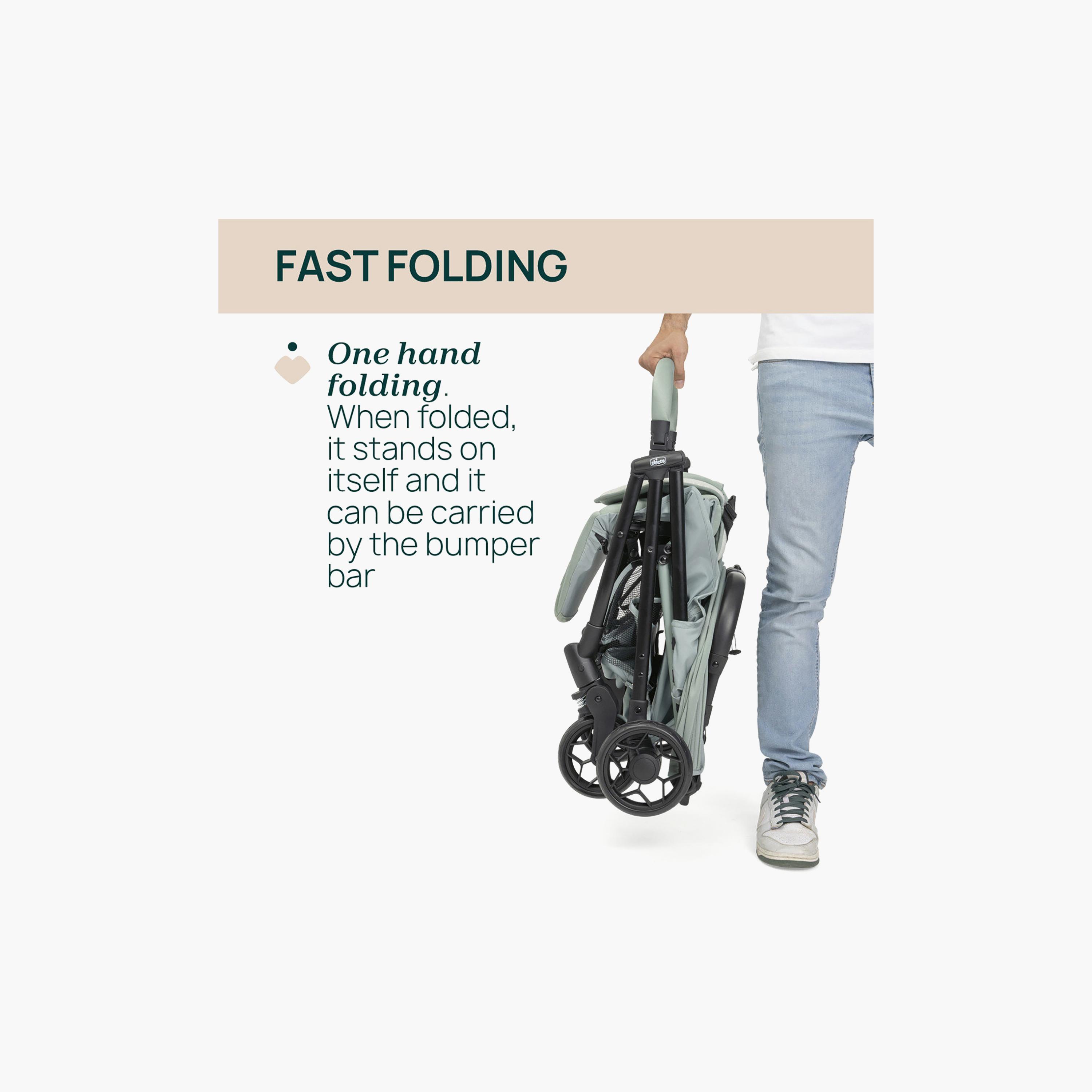 Chicco Foldable Taormina Stroller with Adjustable Reclining Seat & Canopy-baby-gear-strollersandprams-strollers-image-5