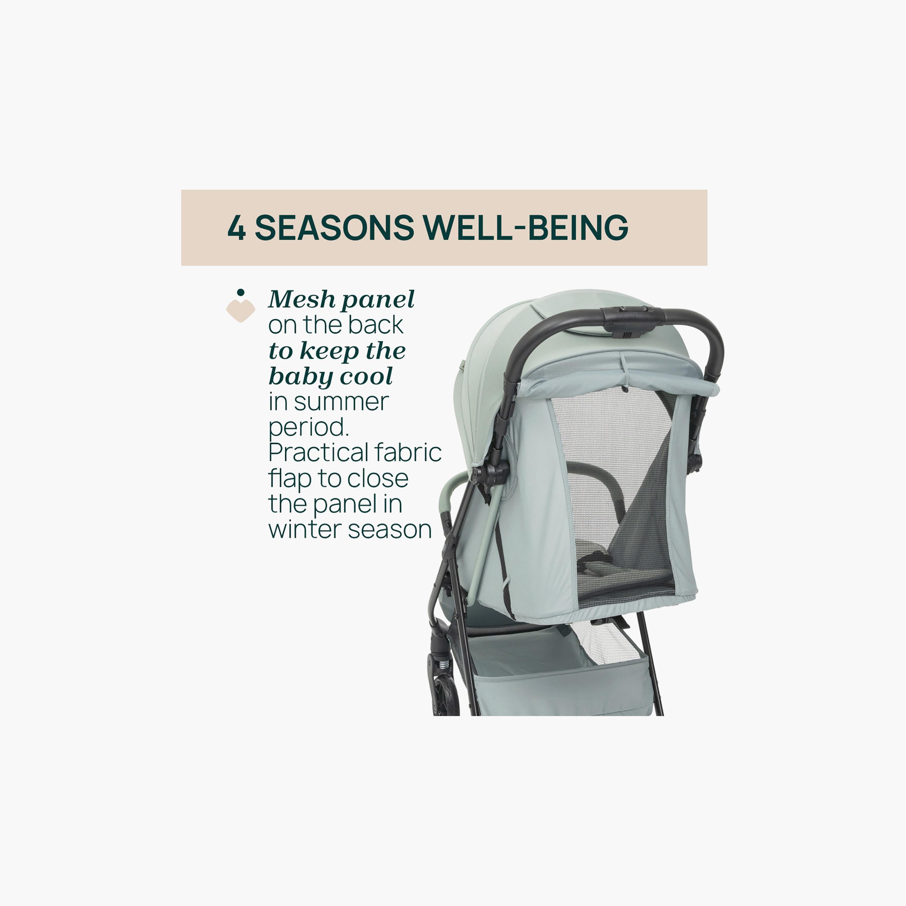 Chicco Foldable Taormina Stroller with Adjustable Reclining Seat & Canopy-baby-gear-strollersandprams-strollers-image-8