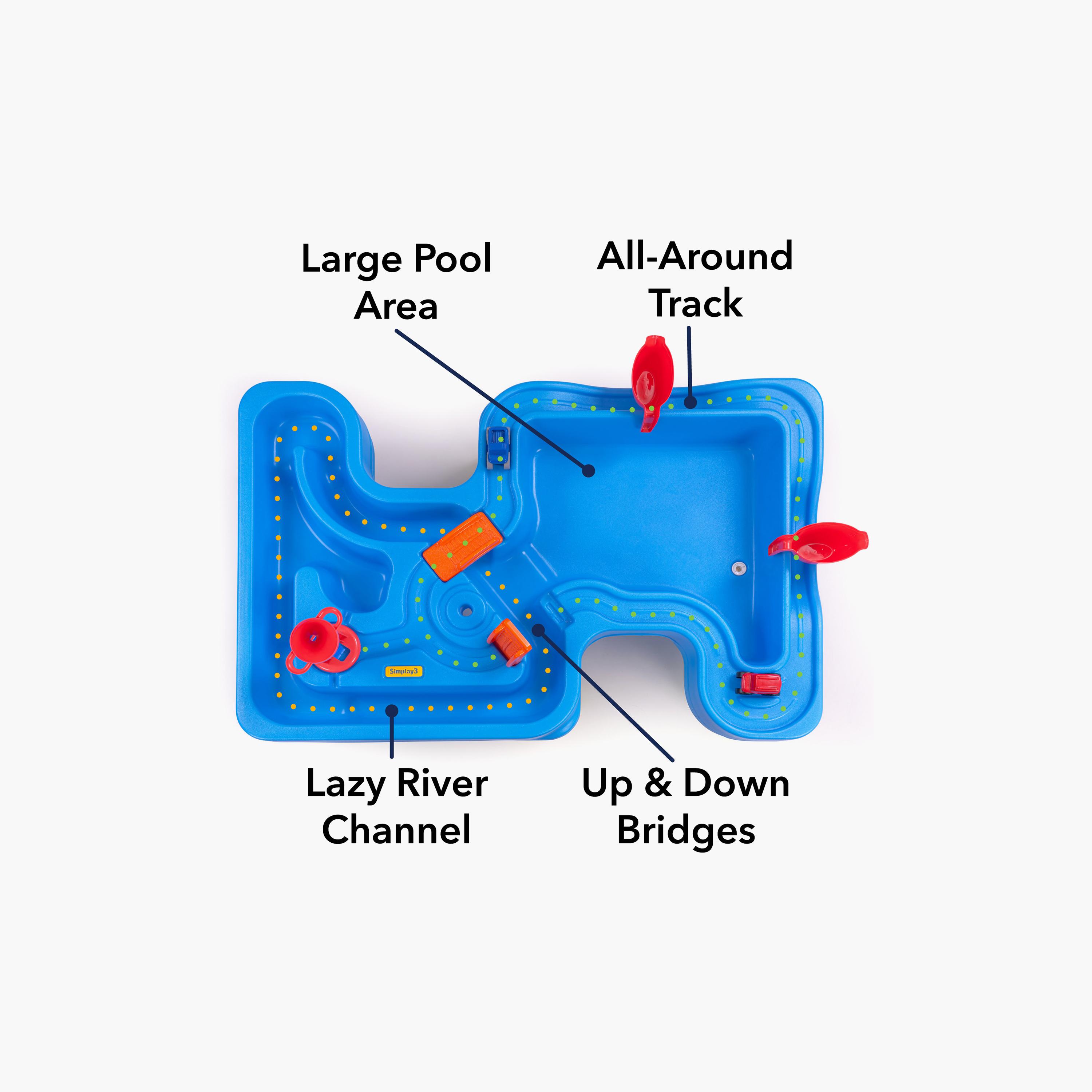 Simplay3 Big River & Roads Water Play Table 3+ Years - Blue-baby-infantactivity-image-4