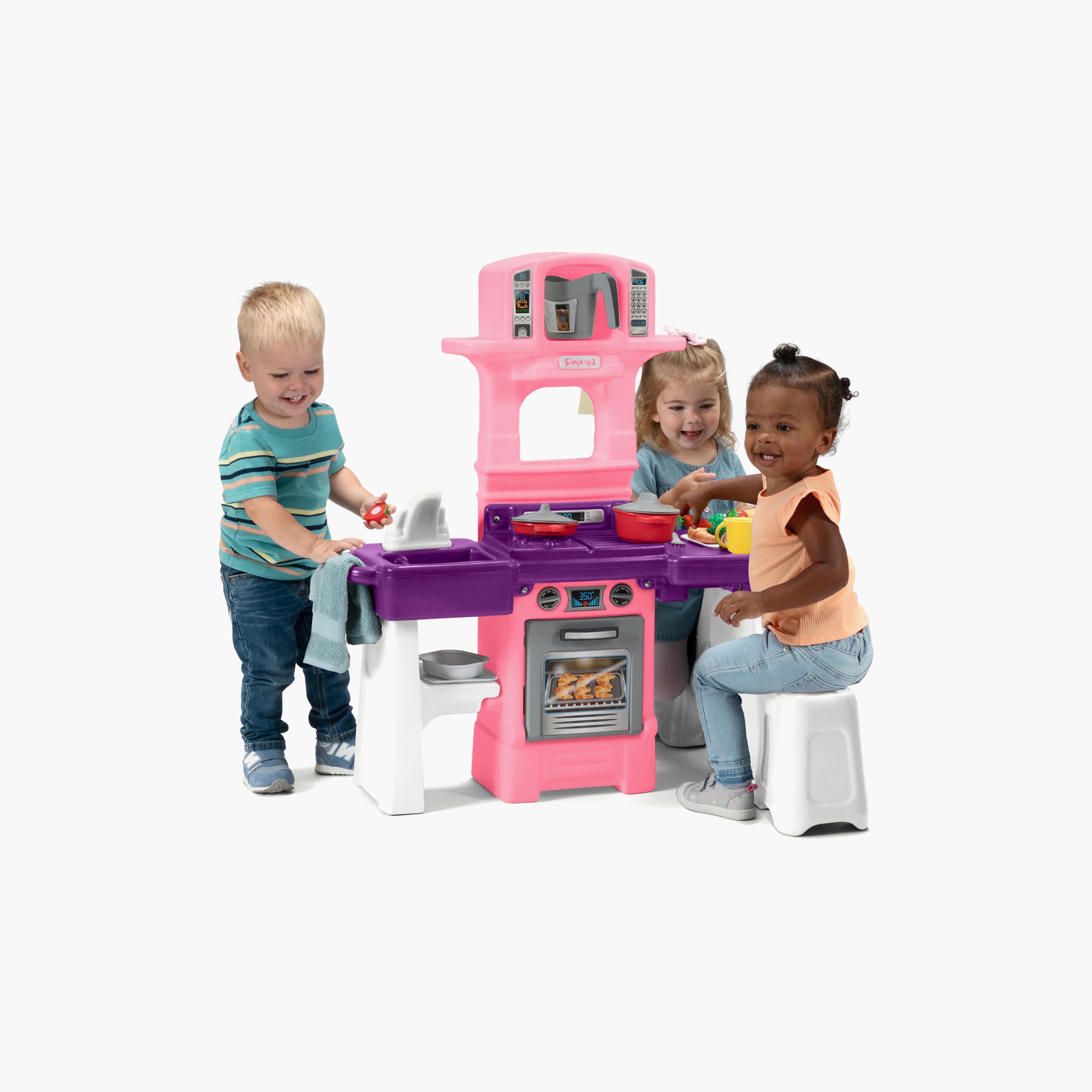 طقم مطبخ داخلي للأطفال داين-إن من سيمبلاي 3 - 1.5-5 سنوات - وردي-toys-roleplay-kitchensets-image-2