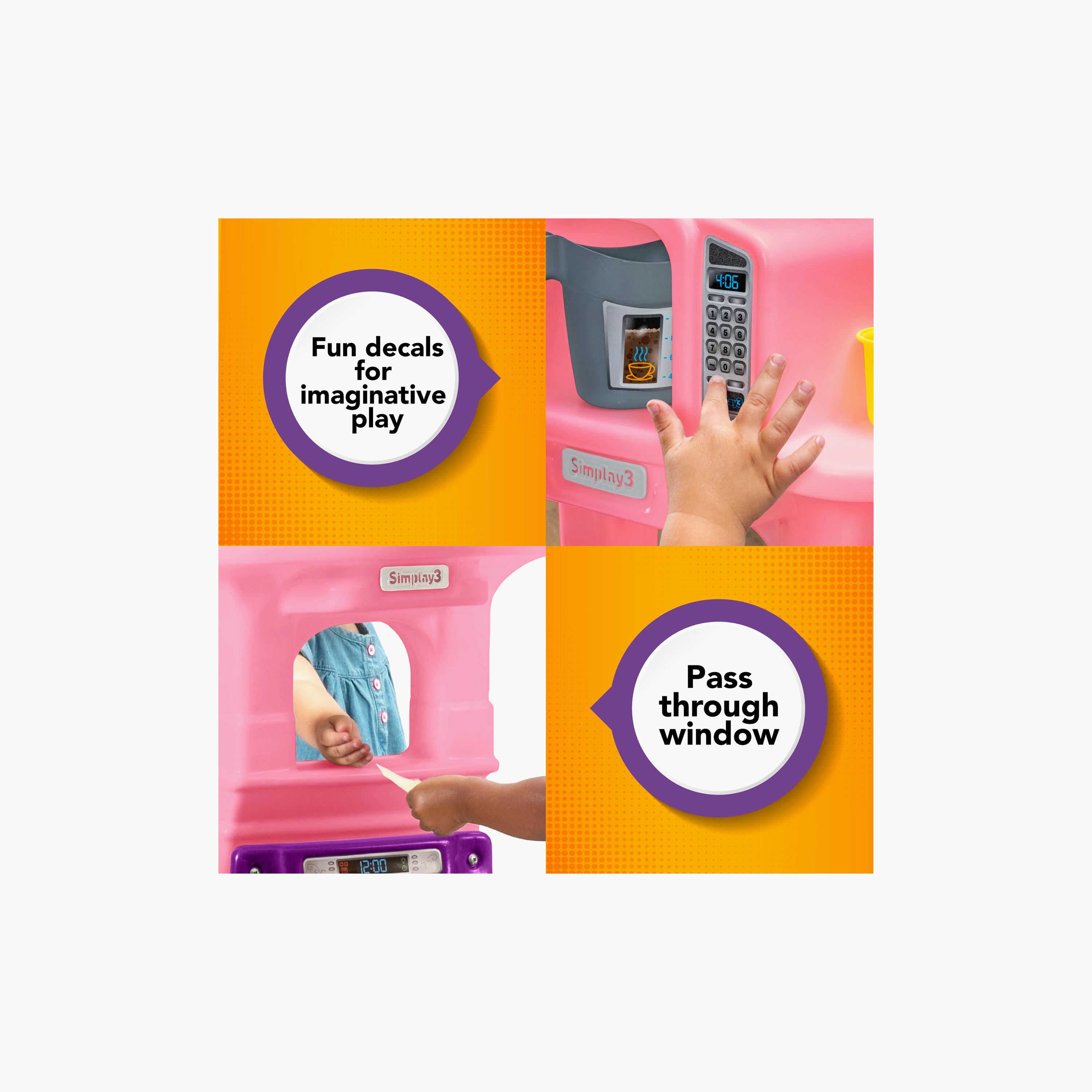 طقم مطبخ داخلي للأطفال داين-إن من سيمبلاي 3 - 1.5-5 سنوات - وردي-toys-roleplay-kitchensets-image-4