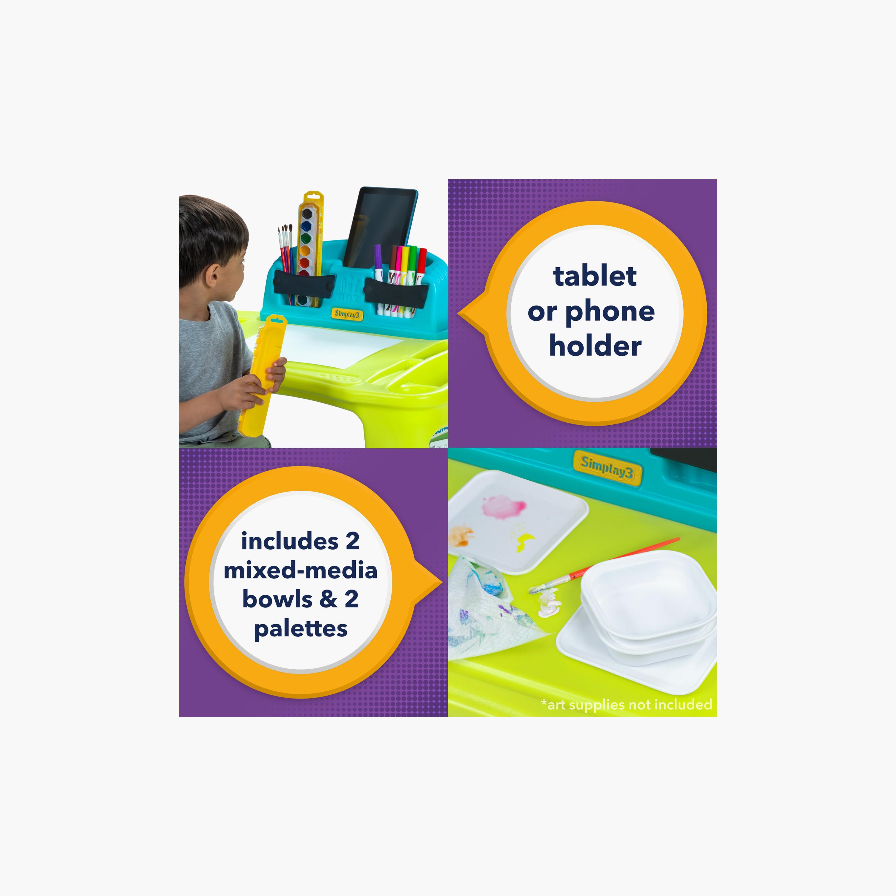 Simplay3 Creative Kids Art Desk Set - 3-7 Years-school-artsandcrafts-image-5