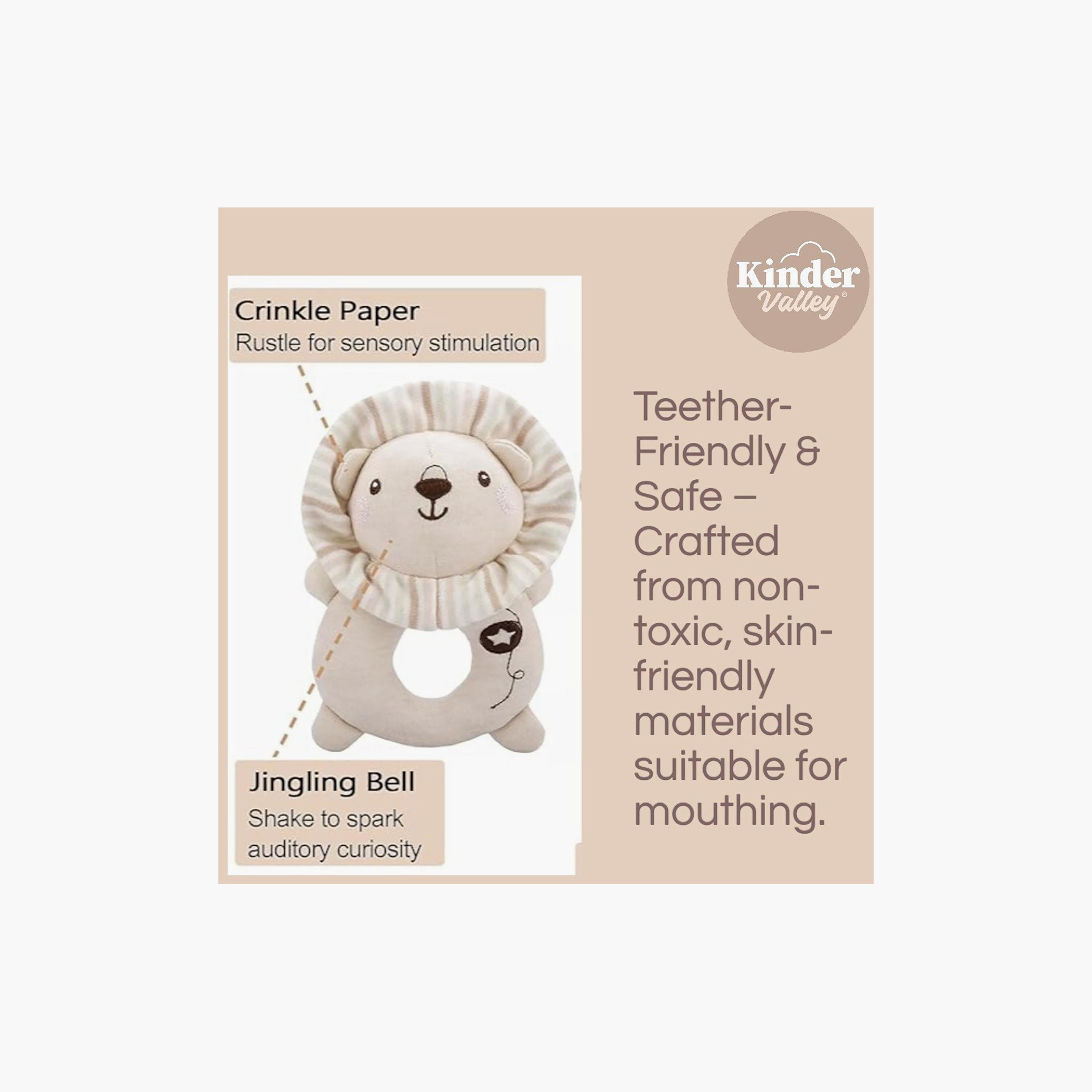 Kinder Valley Lion Ring Rattle Push Toy-toys-plushsofttoys-image-5